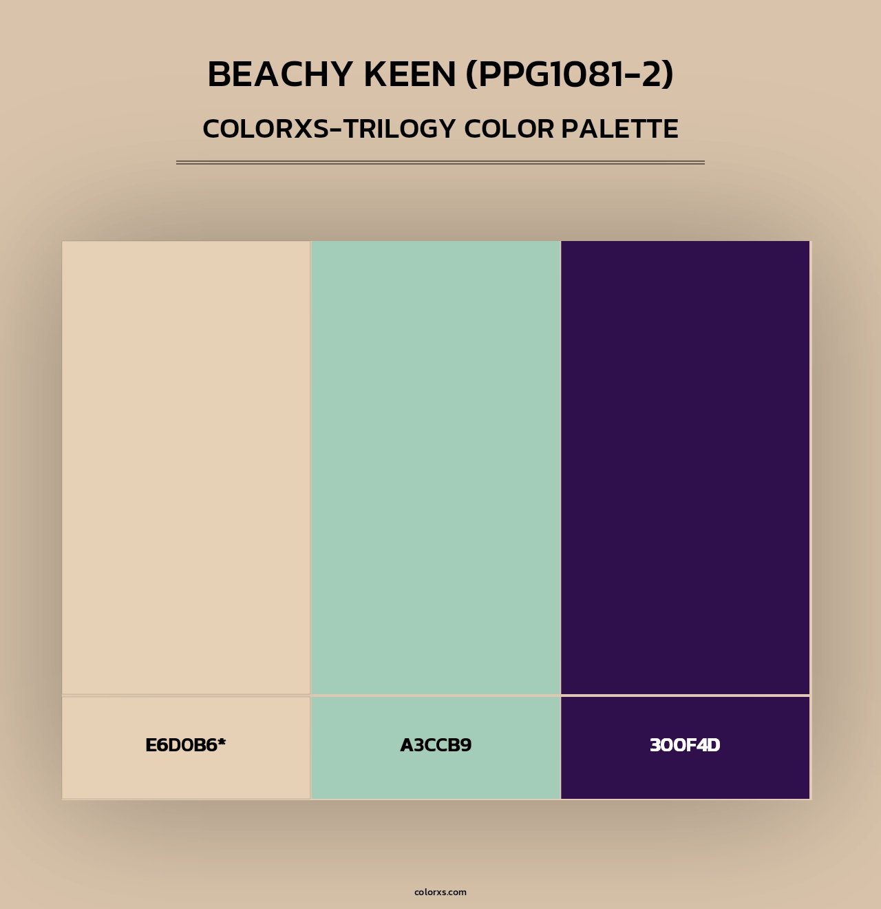 Beachy Keen (PPG1081-2) - Colorxs Trilogy Palette