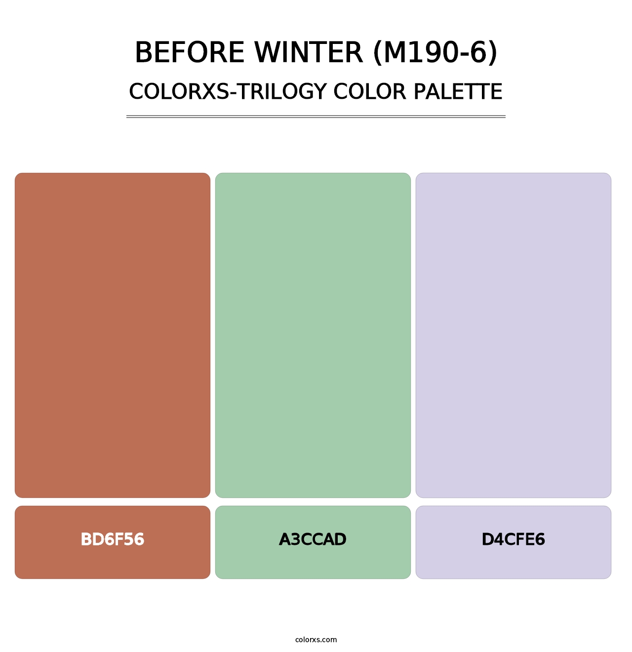 Before Winter (M190-6) - Colorxs Trilogy Palette