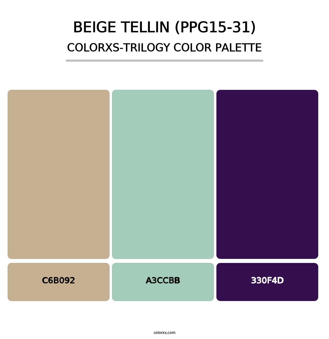 Beige Tellin (PPG15-31) - Colorxs Trilogy Palette