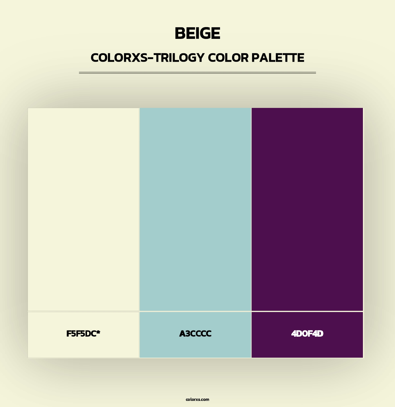 Beige - Colorxs Trilogy Palette