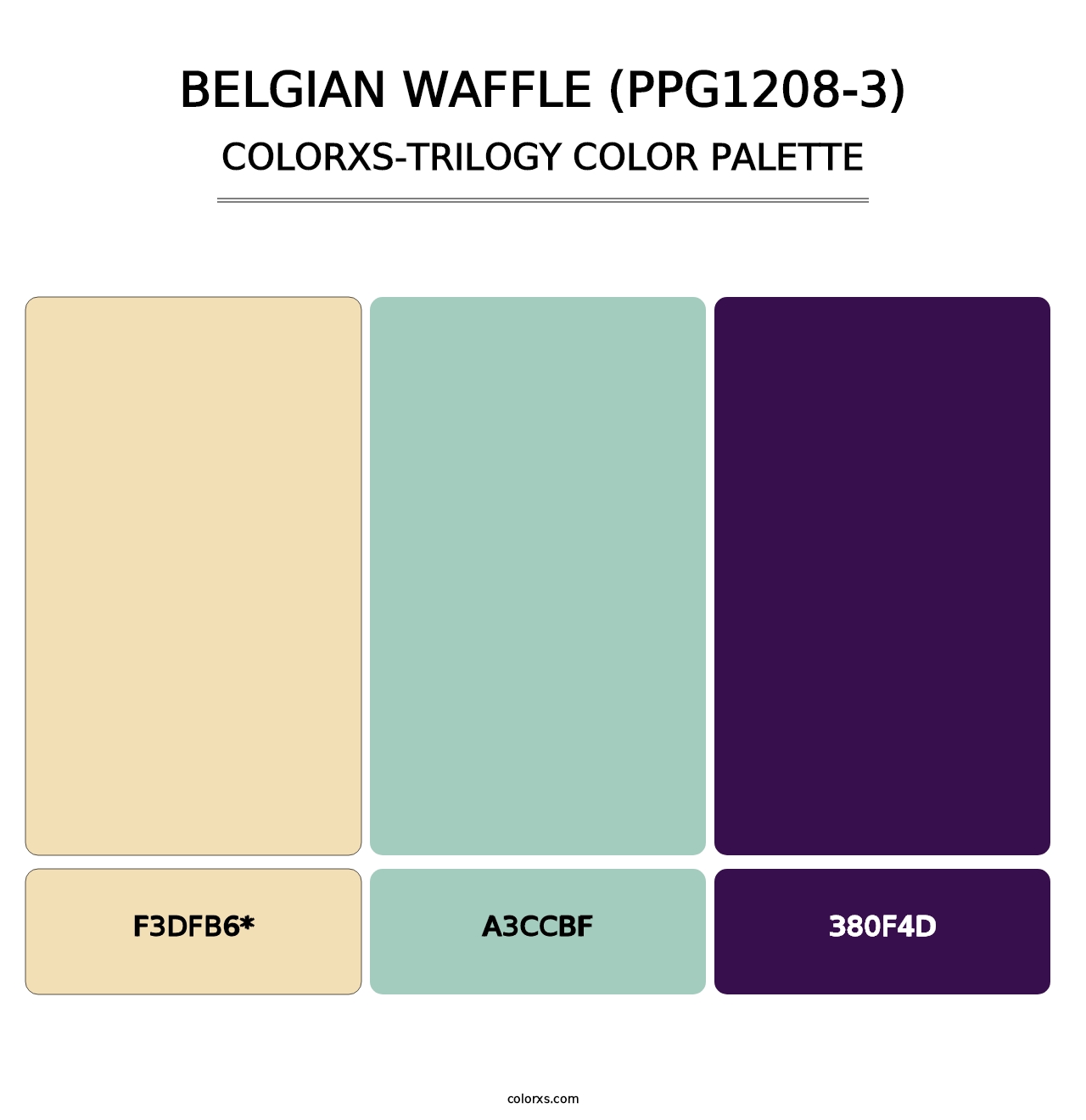 Belgian Waffle (PPG1208-3) - Colorxs Trilogy Palette