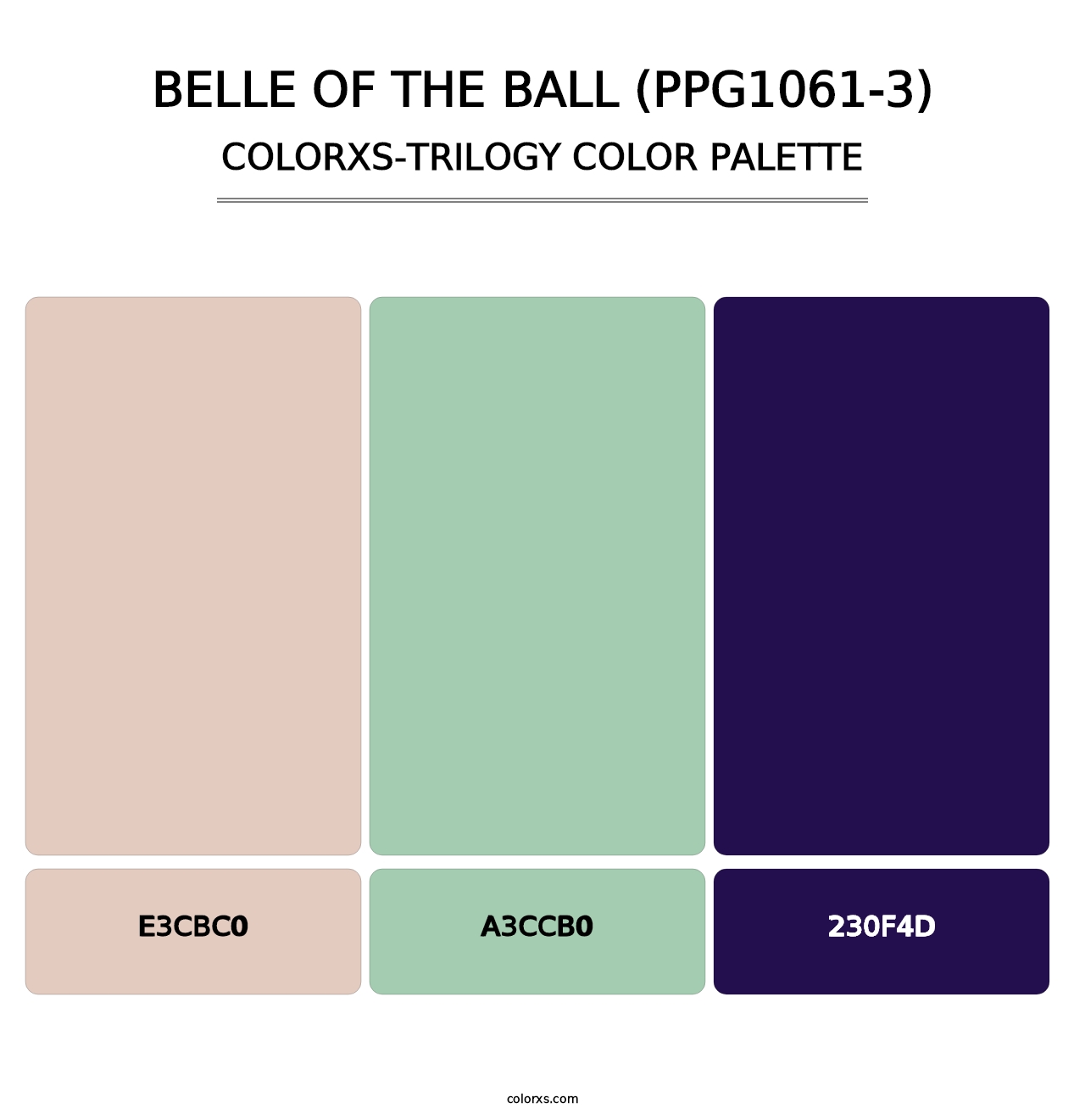 Belle Of The Ball (PPG1061-3) - Colorxs Trilogy Palette
