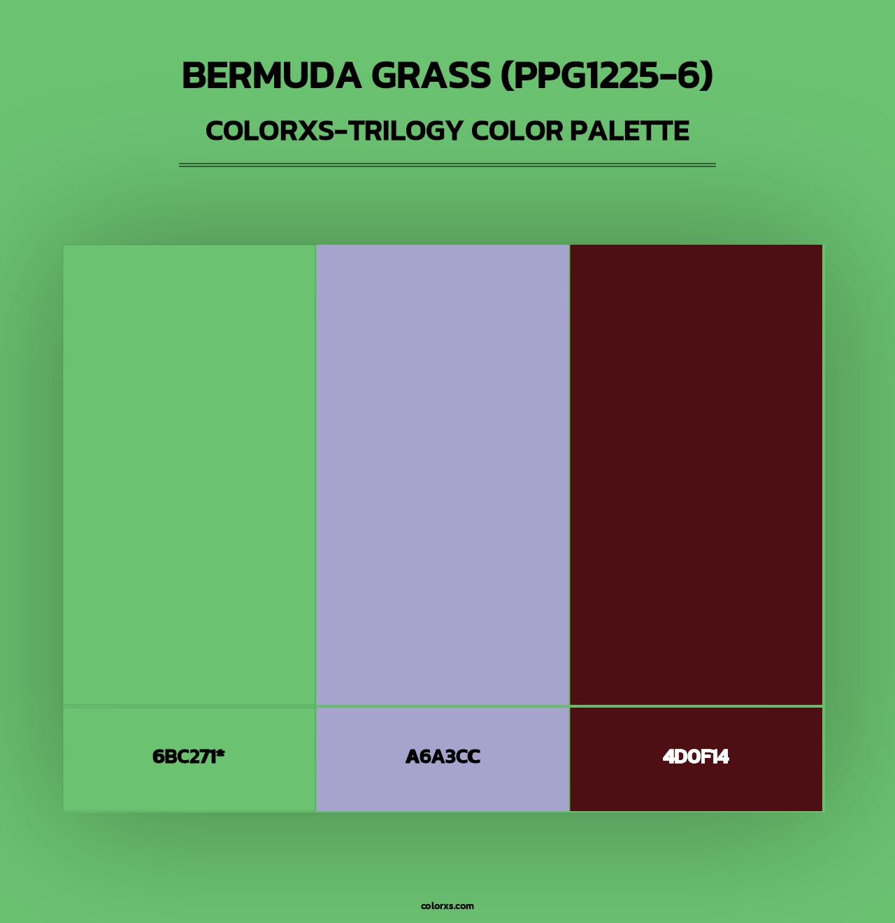 Bermuda Grass (PPG1225-6) - Colorxs Trilogy Palette
