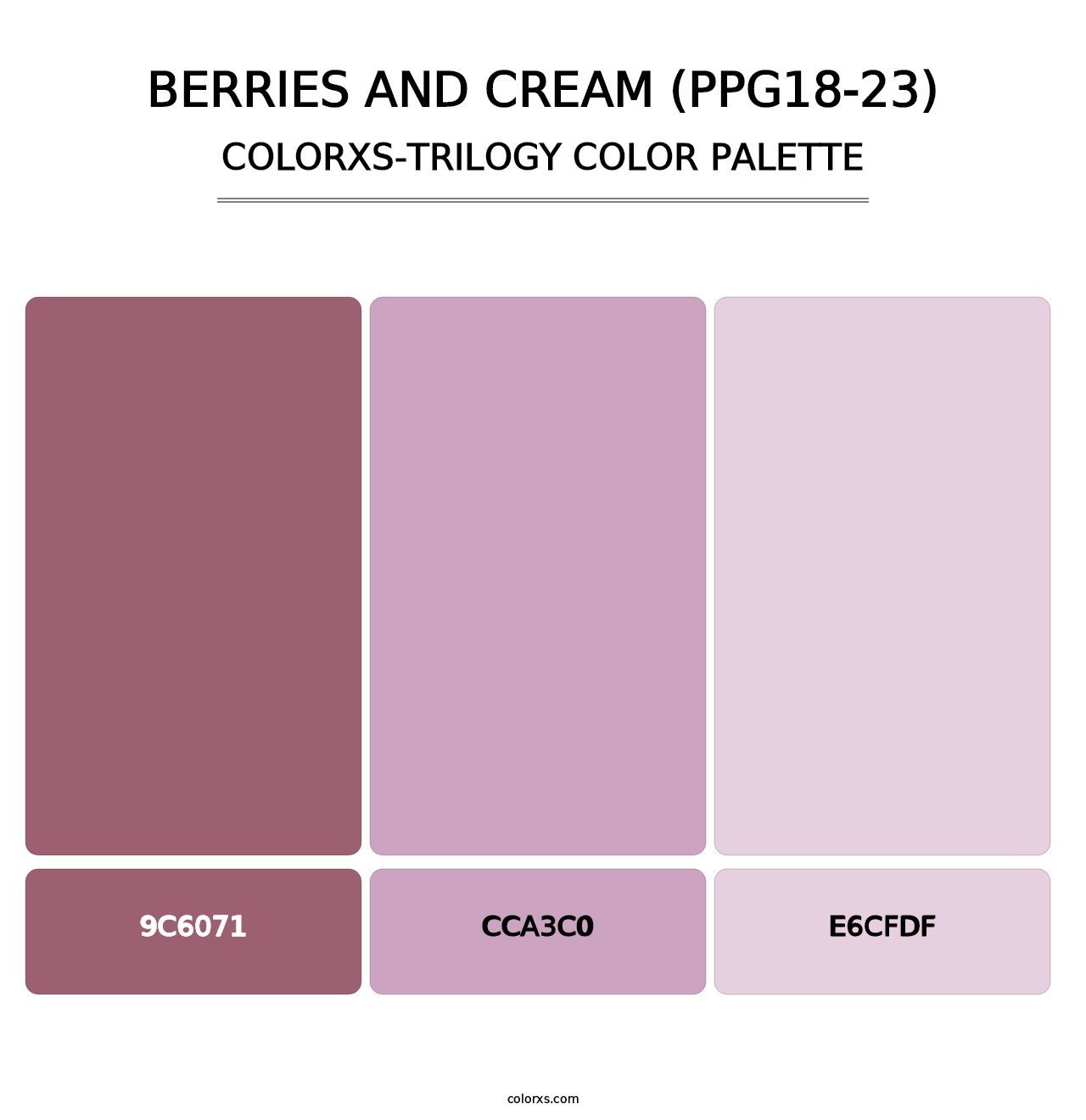 Berries And Cream (PPG18-23) - Colorxs Trilogy Palette