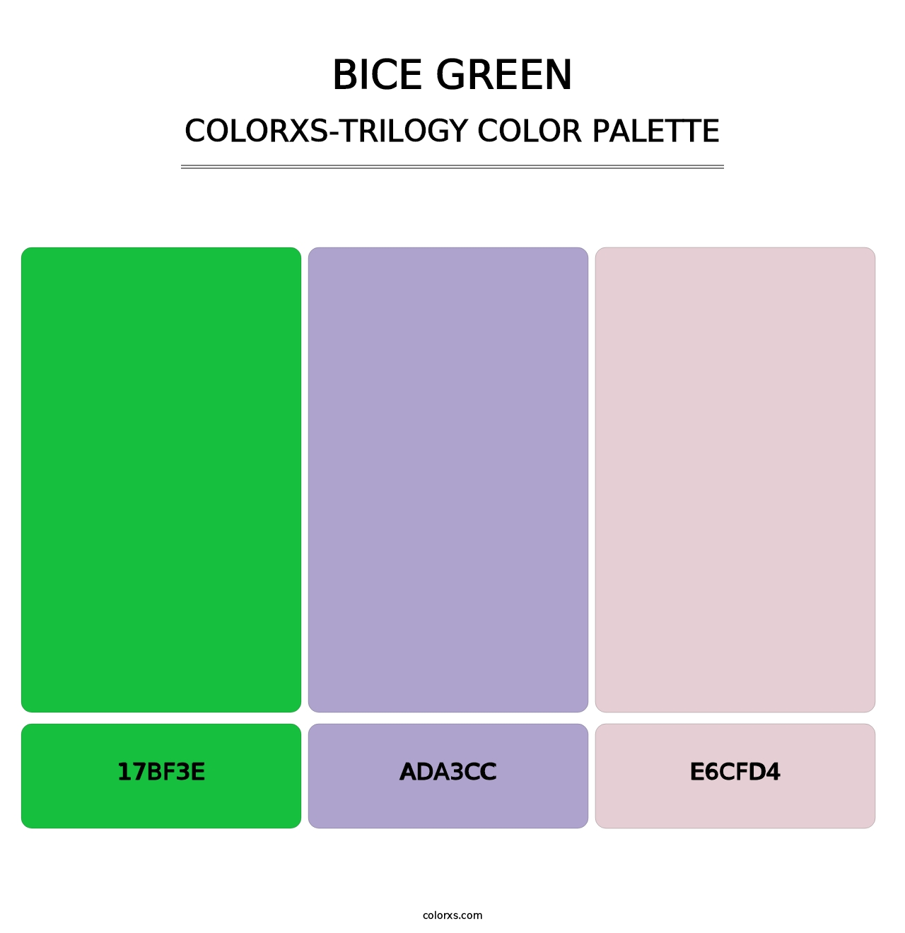 Bice Green - Colorxs Trilogy Palette