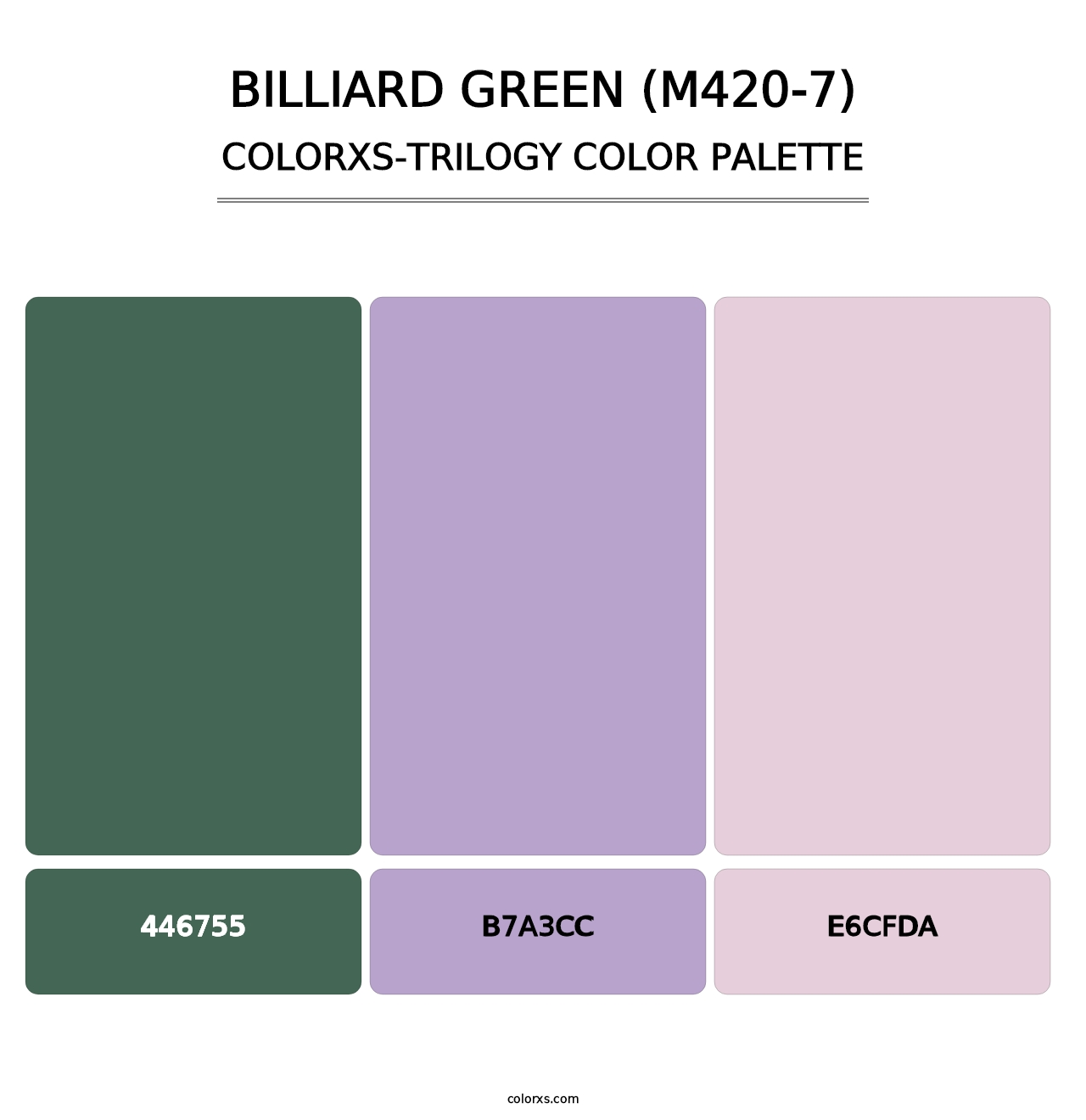 Billiard Green (M420-7) - Colorxs Trilogy Palette