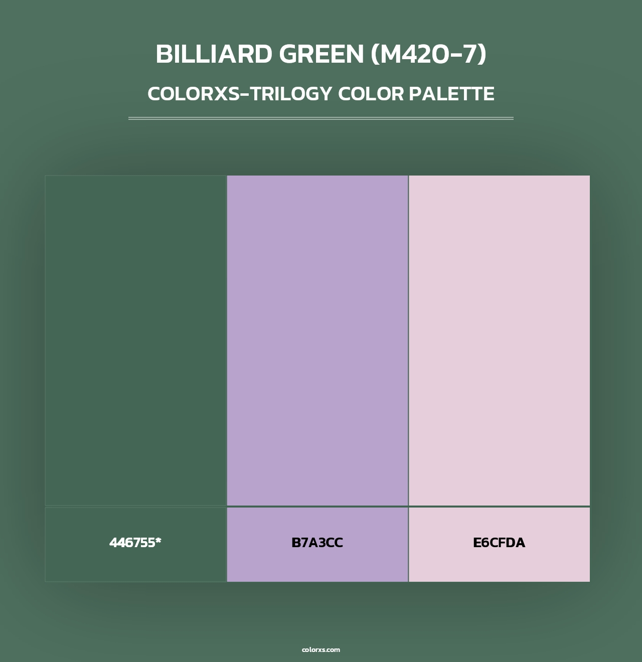 Billiard Green (M420-7) - Colorxs Trilogy Palette