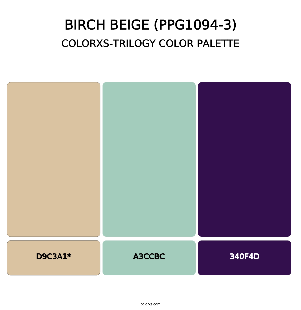 Birch Beige (PPG1094-3) - Colorxs Trilogy Palette