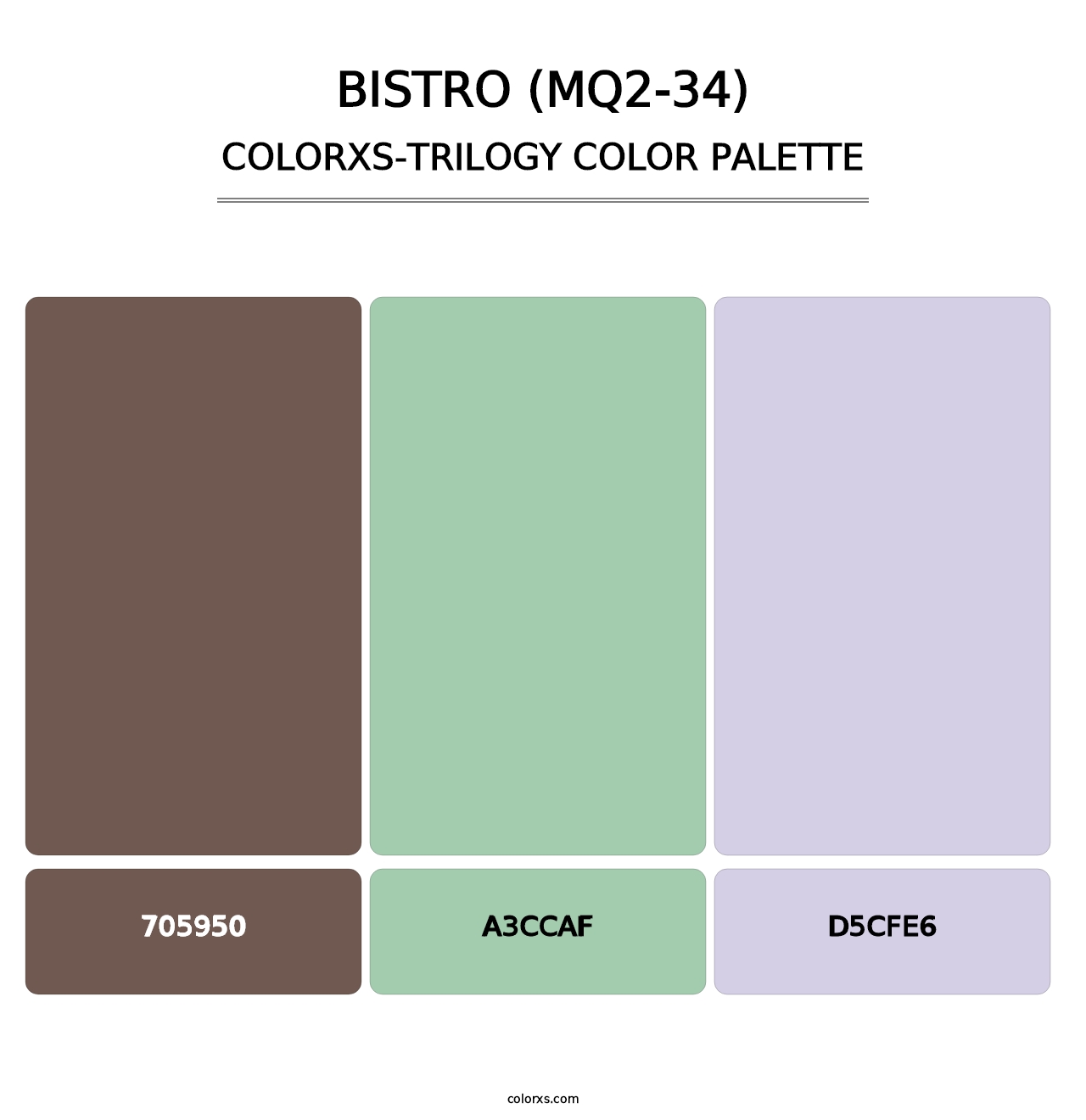 Bistro (MQ2-34) - Colorxs Trilogy Palette