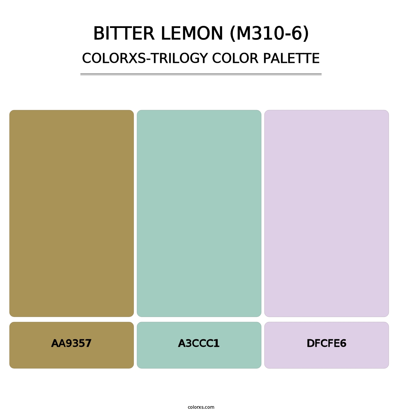 Bitter Lemon (M310-6) - Colorxs Trilogy Palette