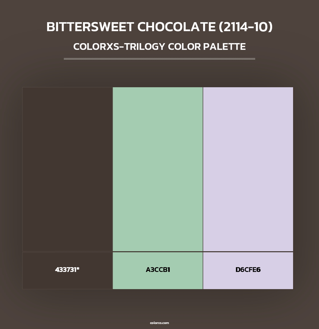 Bittersweet Chocolate (2114-10) - Colorxs Trilogy Palette