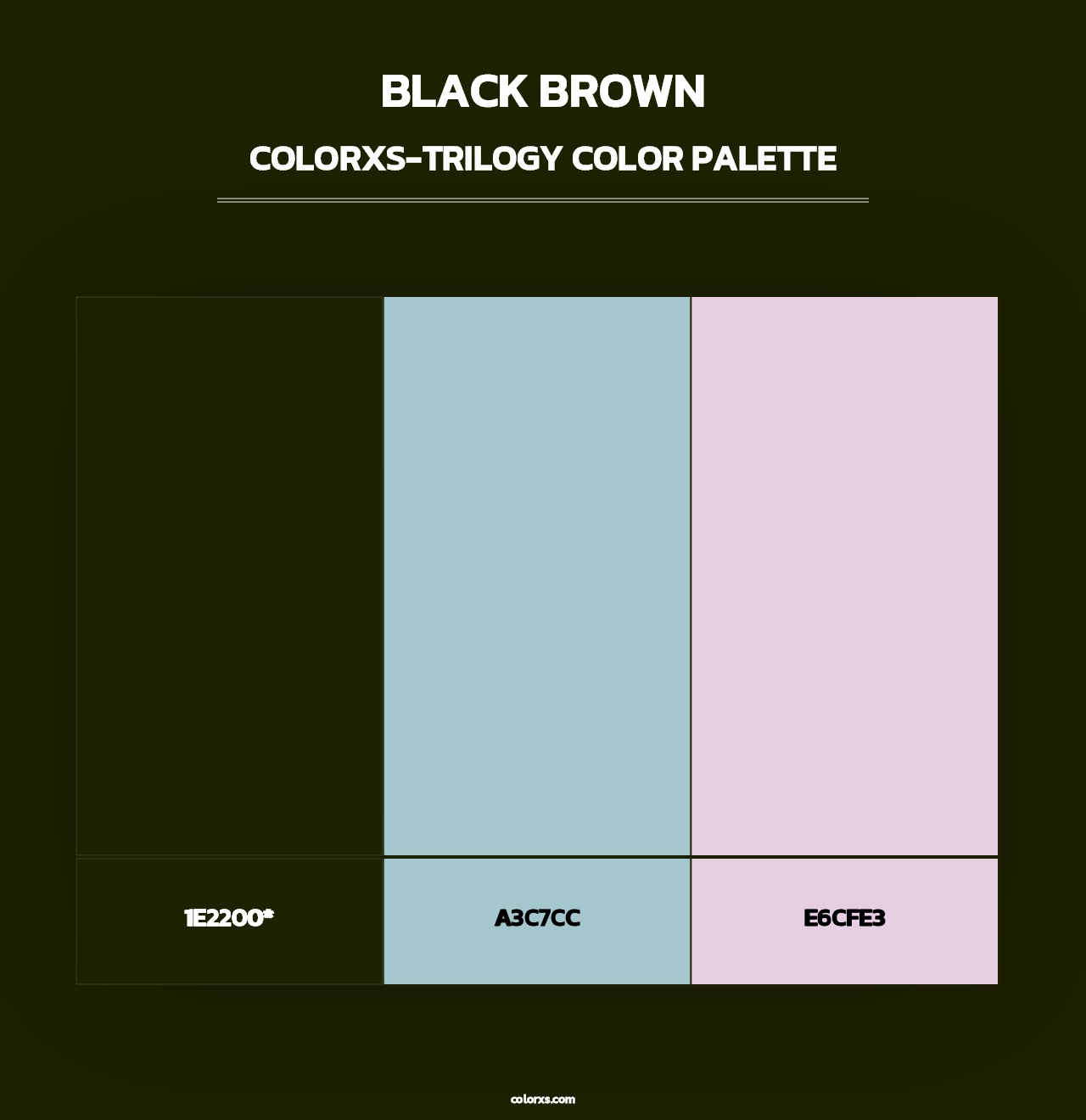 Black Brown - Colorxs Trilogy Palette