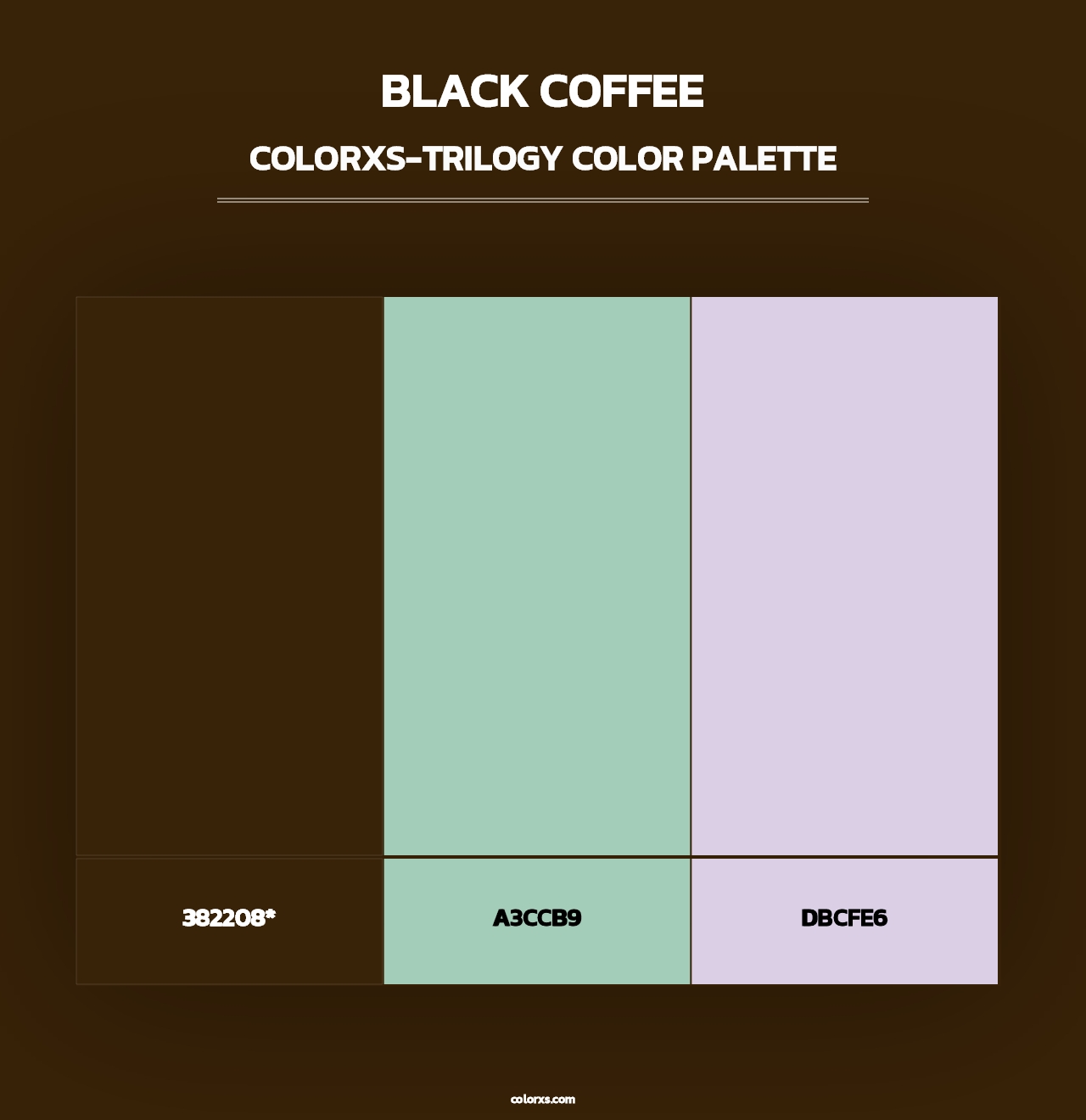 Black Coffee - Colorxs Trilogy Palette