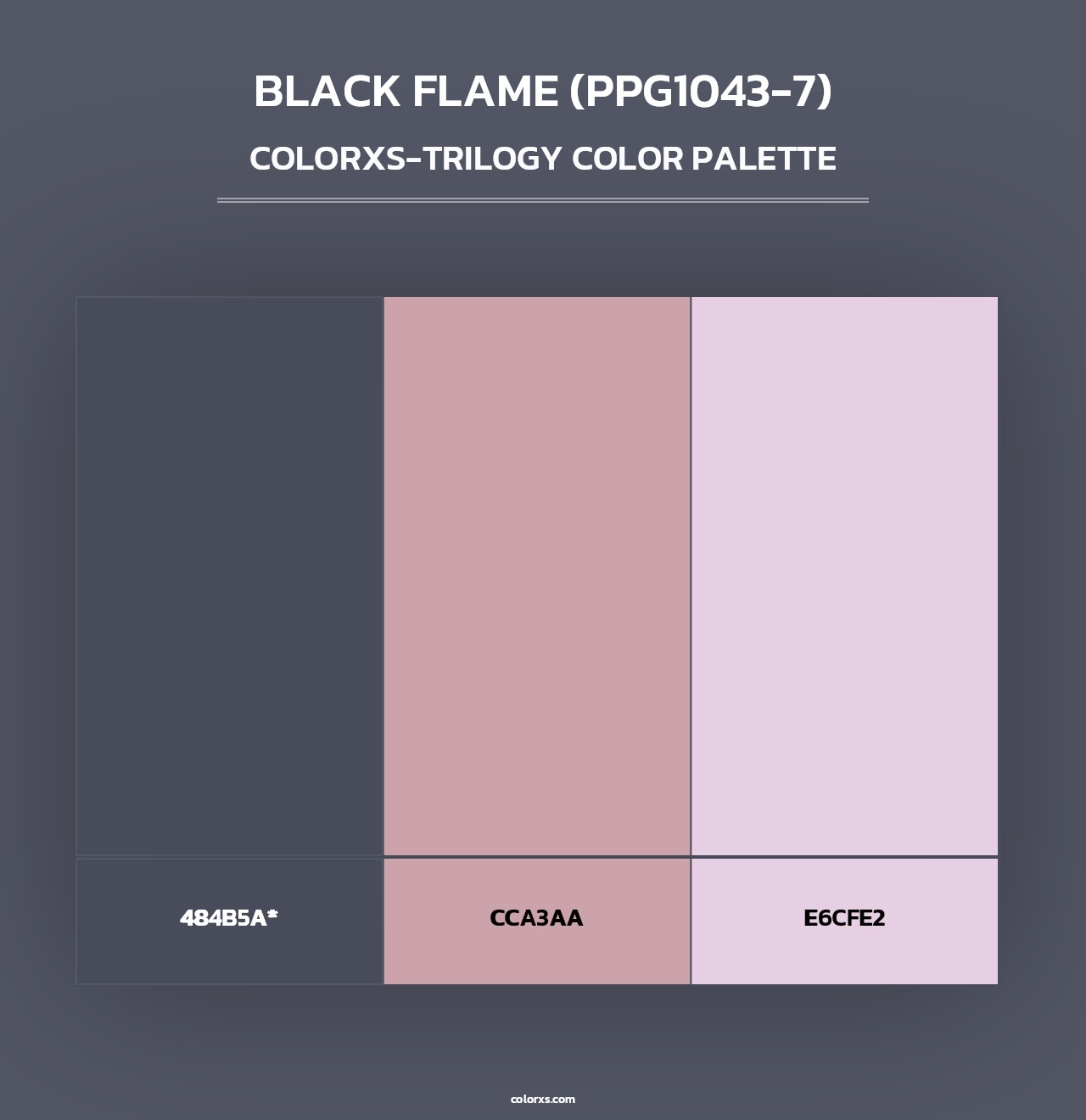 Black Flame (PPG1043-7) - Colorxs Trilogy Palette