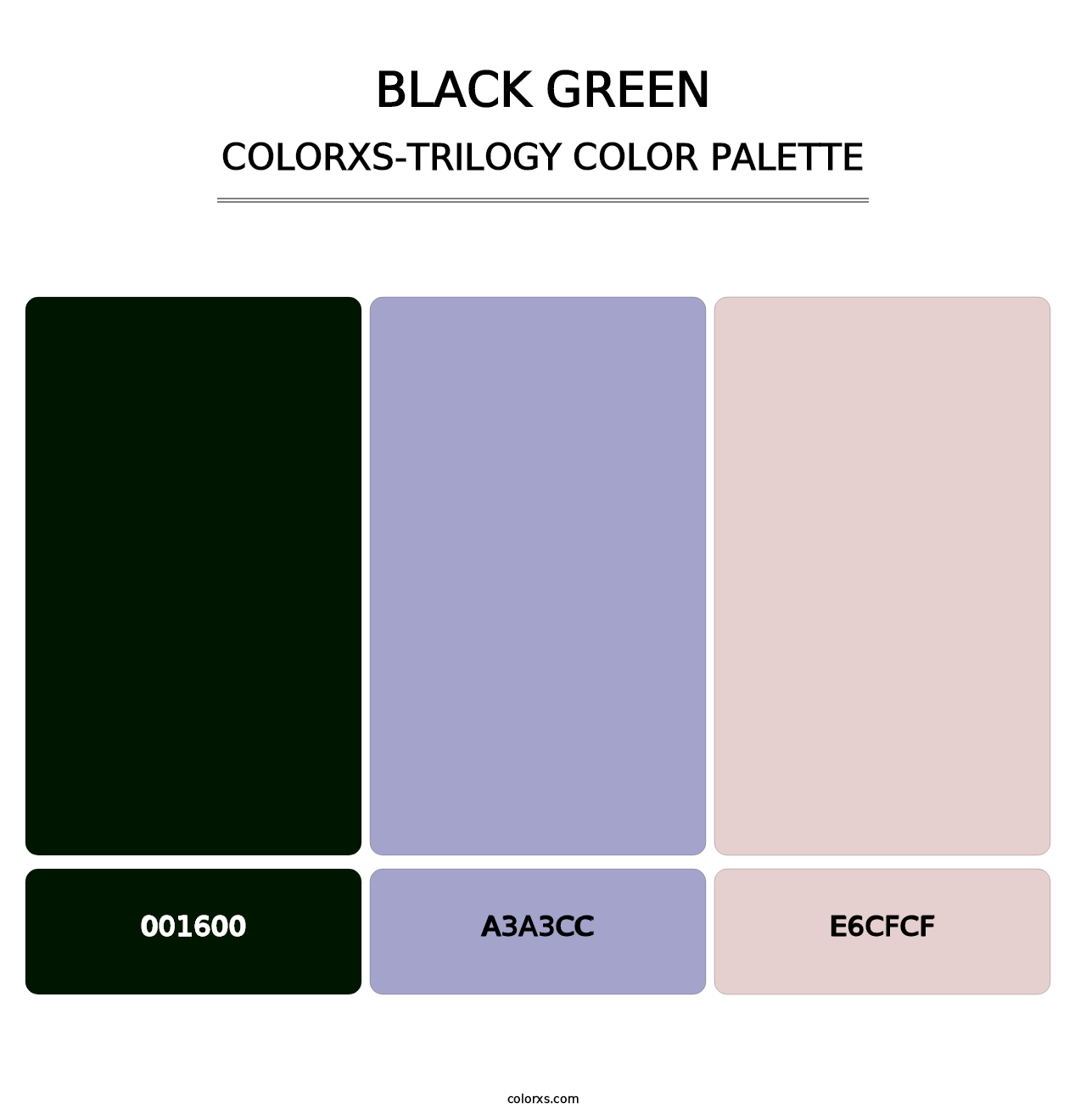 Black Green - Colorxs Trilogy Palette