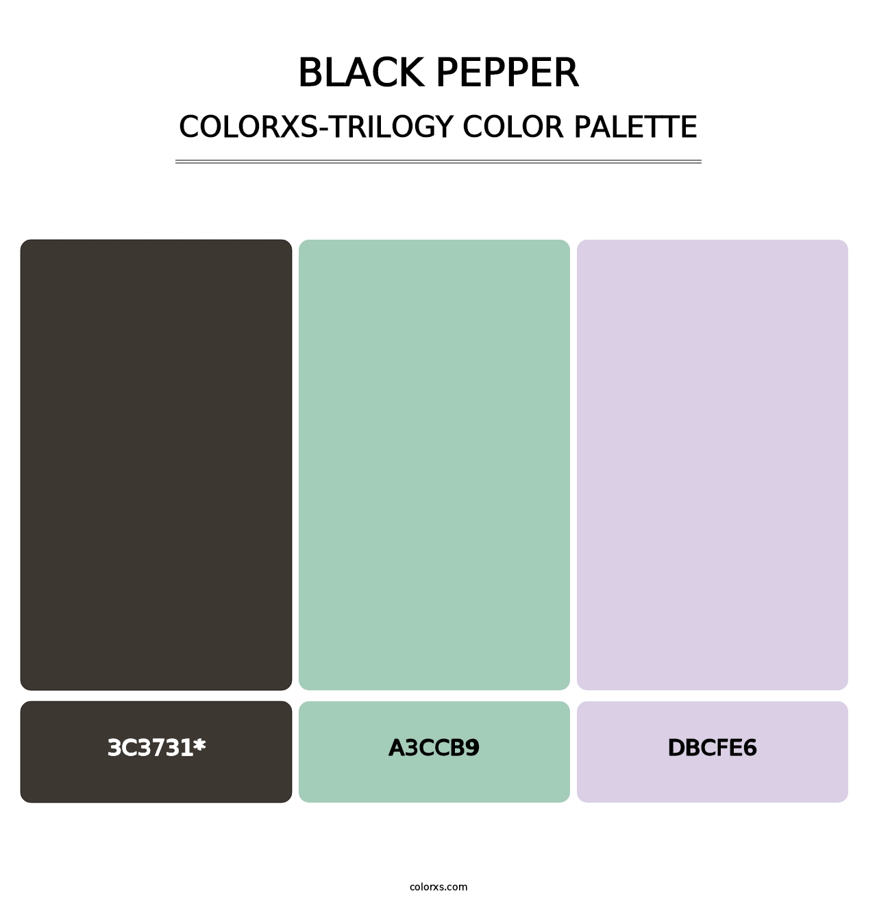 Black Pepper - Colorxs Trilogy Palette