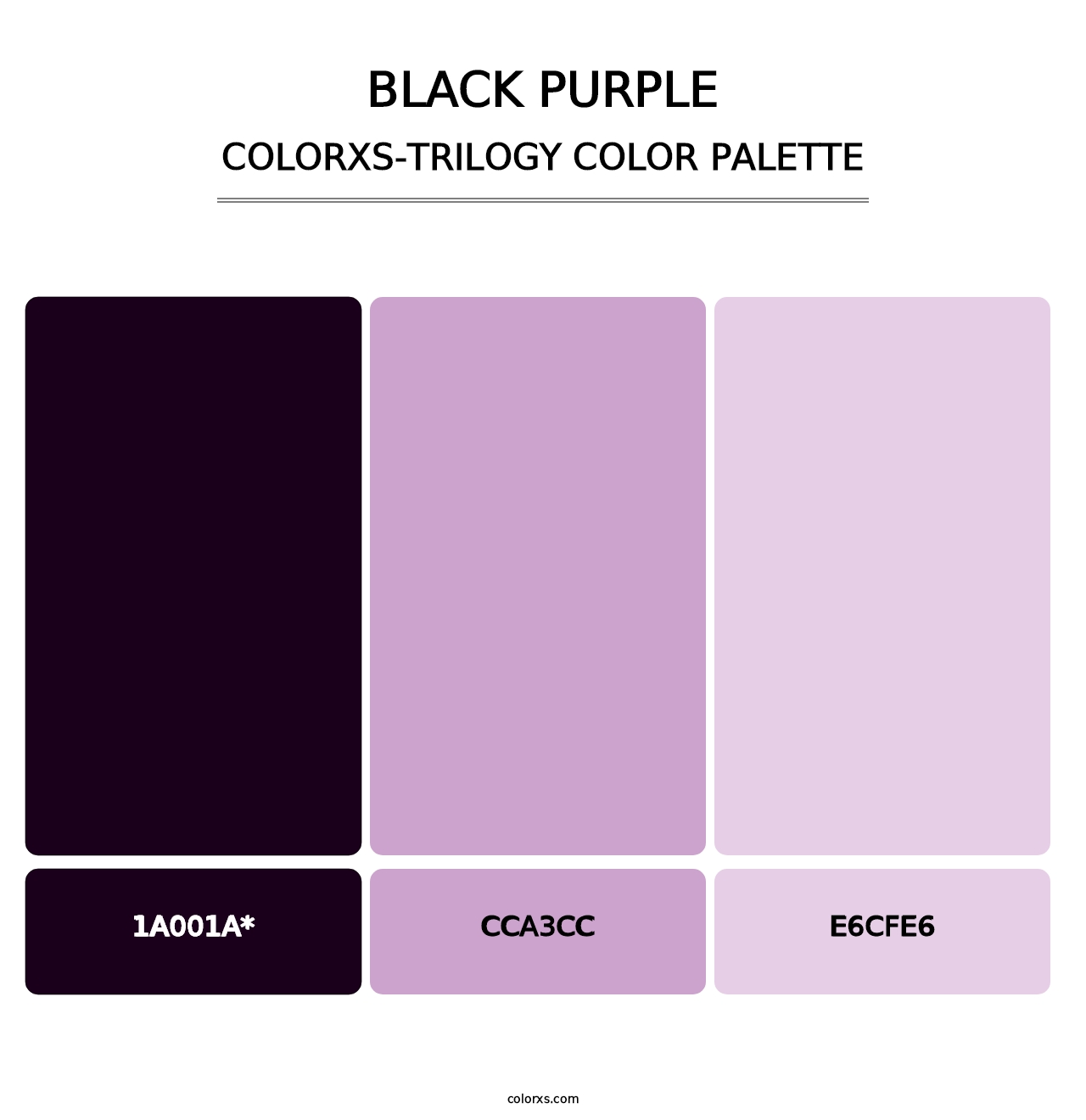 Black Purple - Colorxs Trilogy Palette