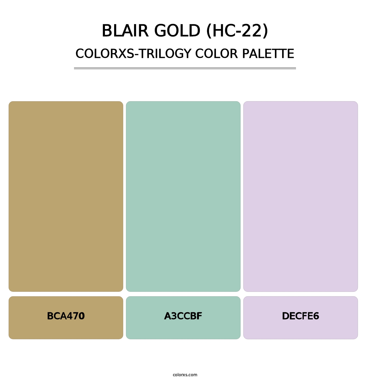 Blair Gold (HC-22) - Colorxs Trilogy Palette