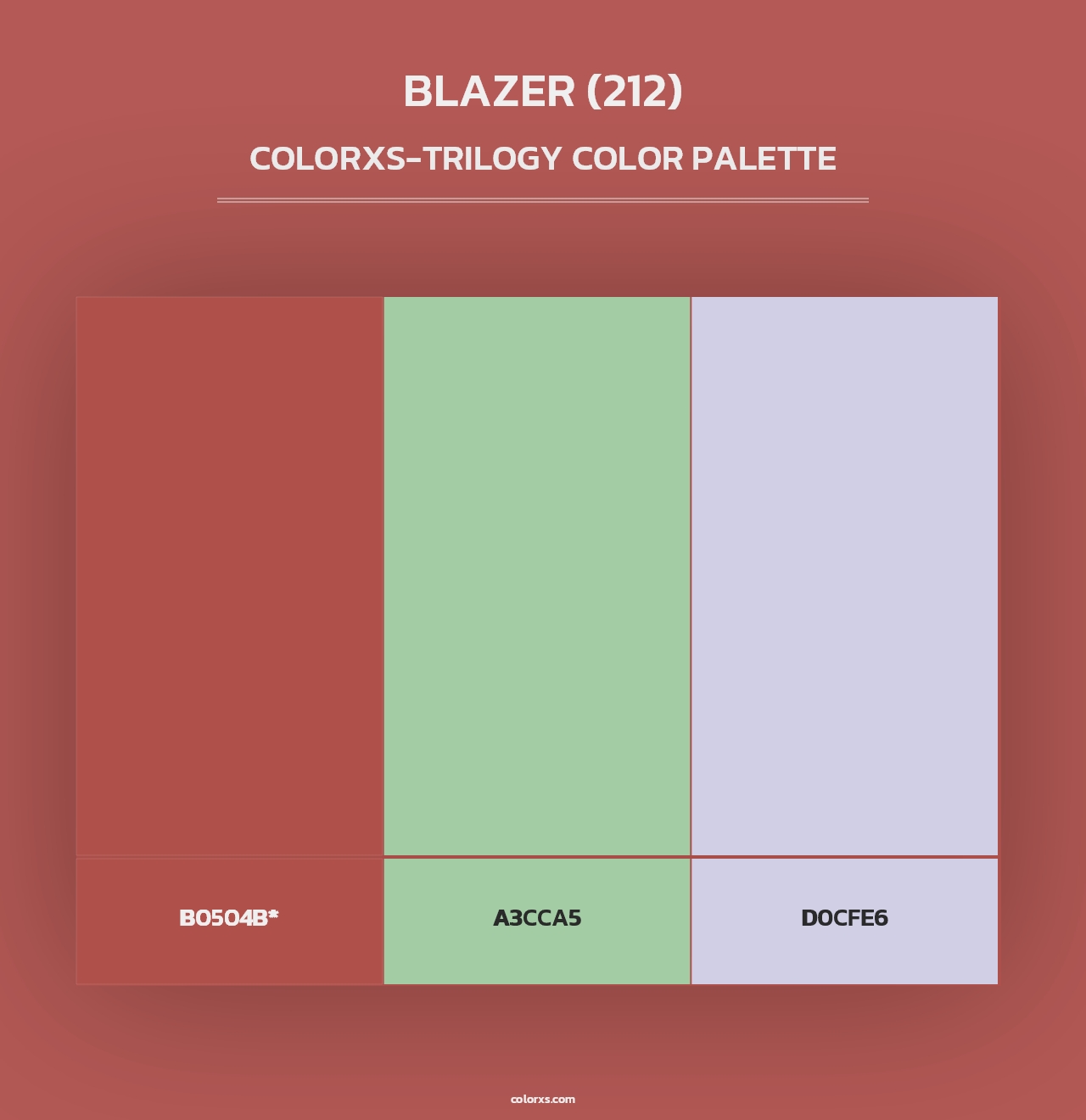 Blazer (212) - Colorxs Trilogy Palette
