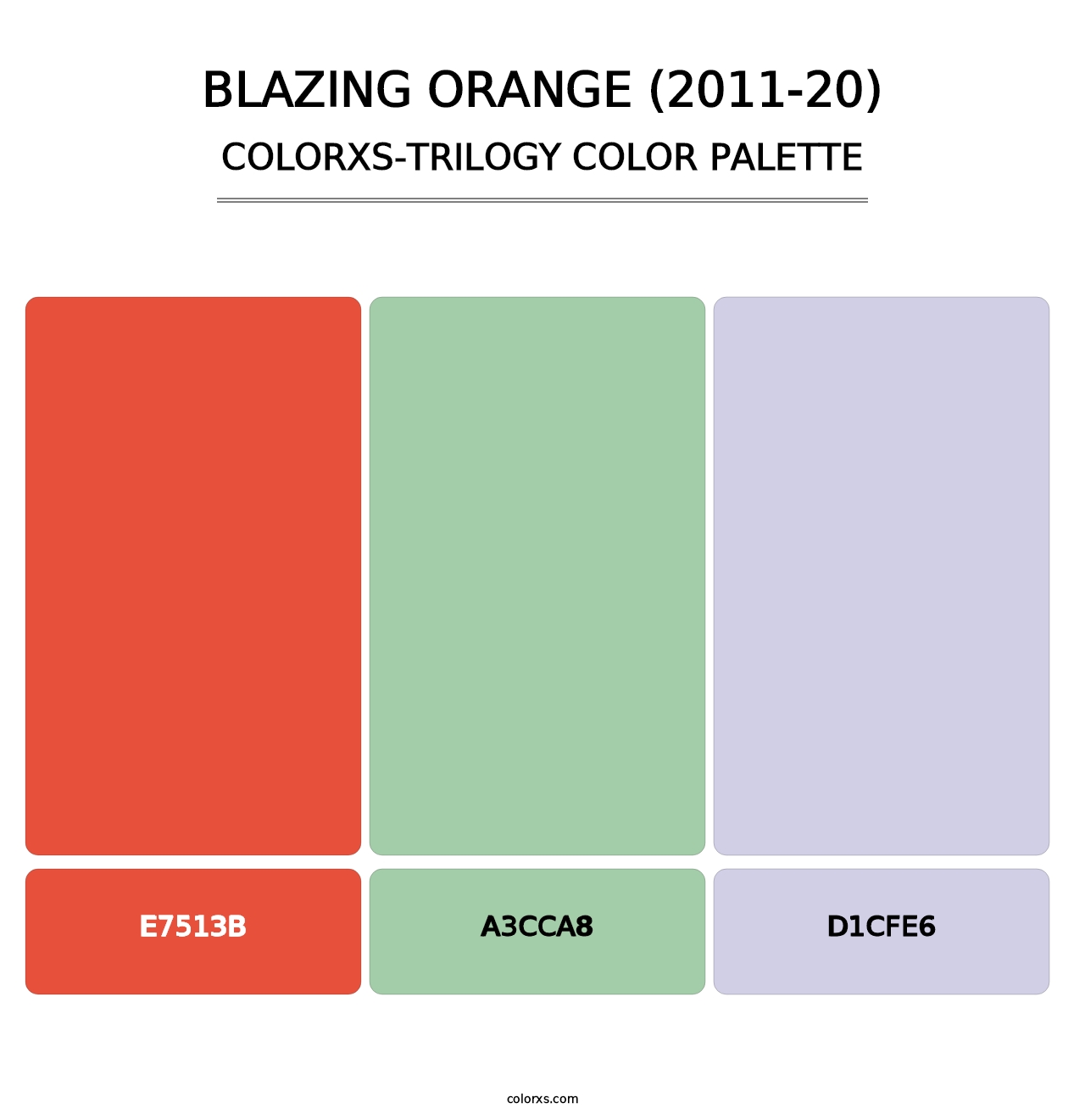 Blazing Orange (2011-20) - Colorxs Trilogy Palette