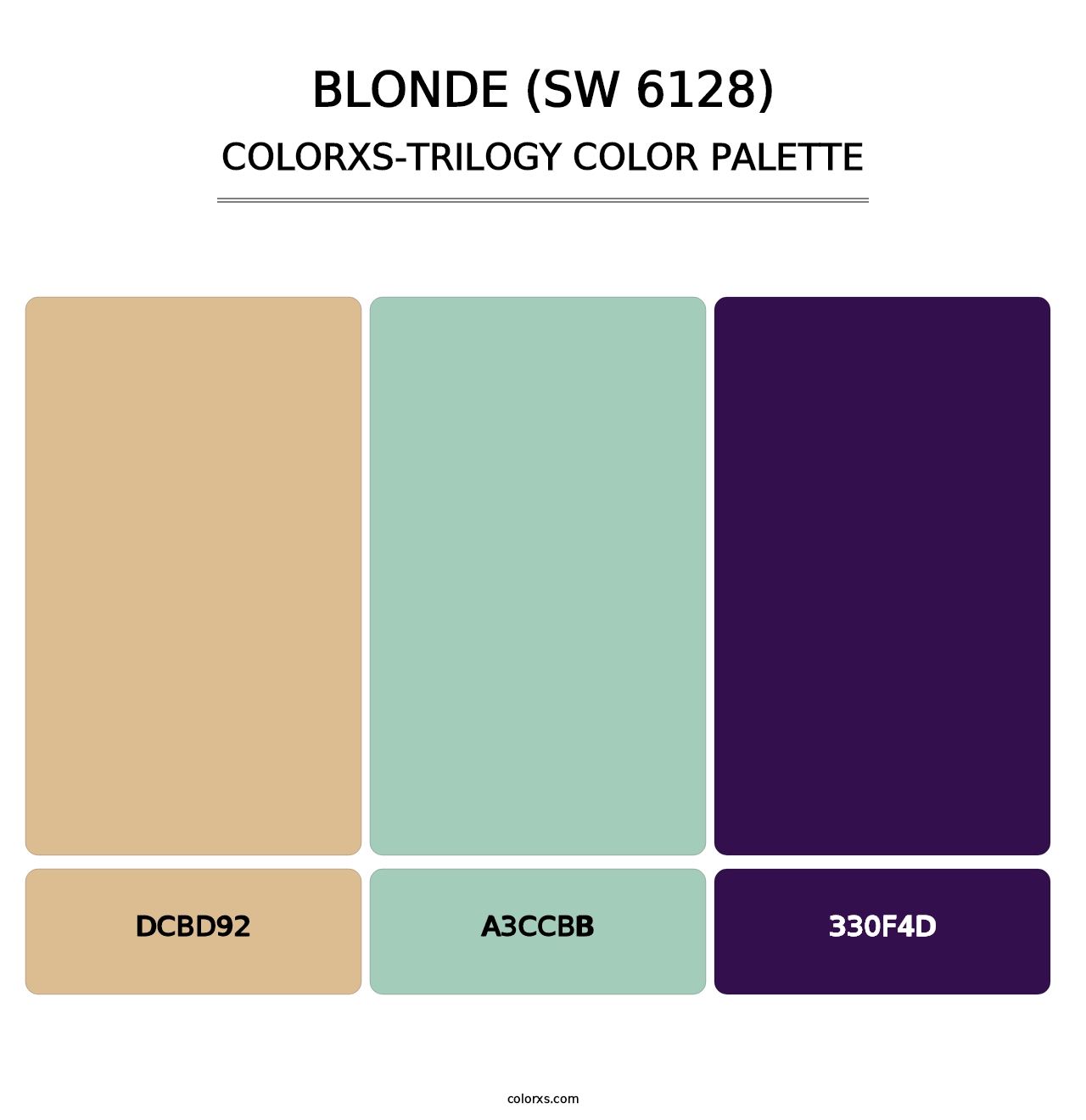 Blonde (SW 6128) - Colorxs Trilogy Palette