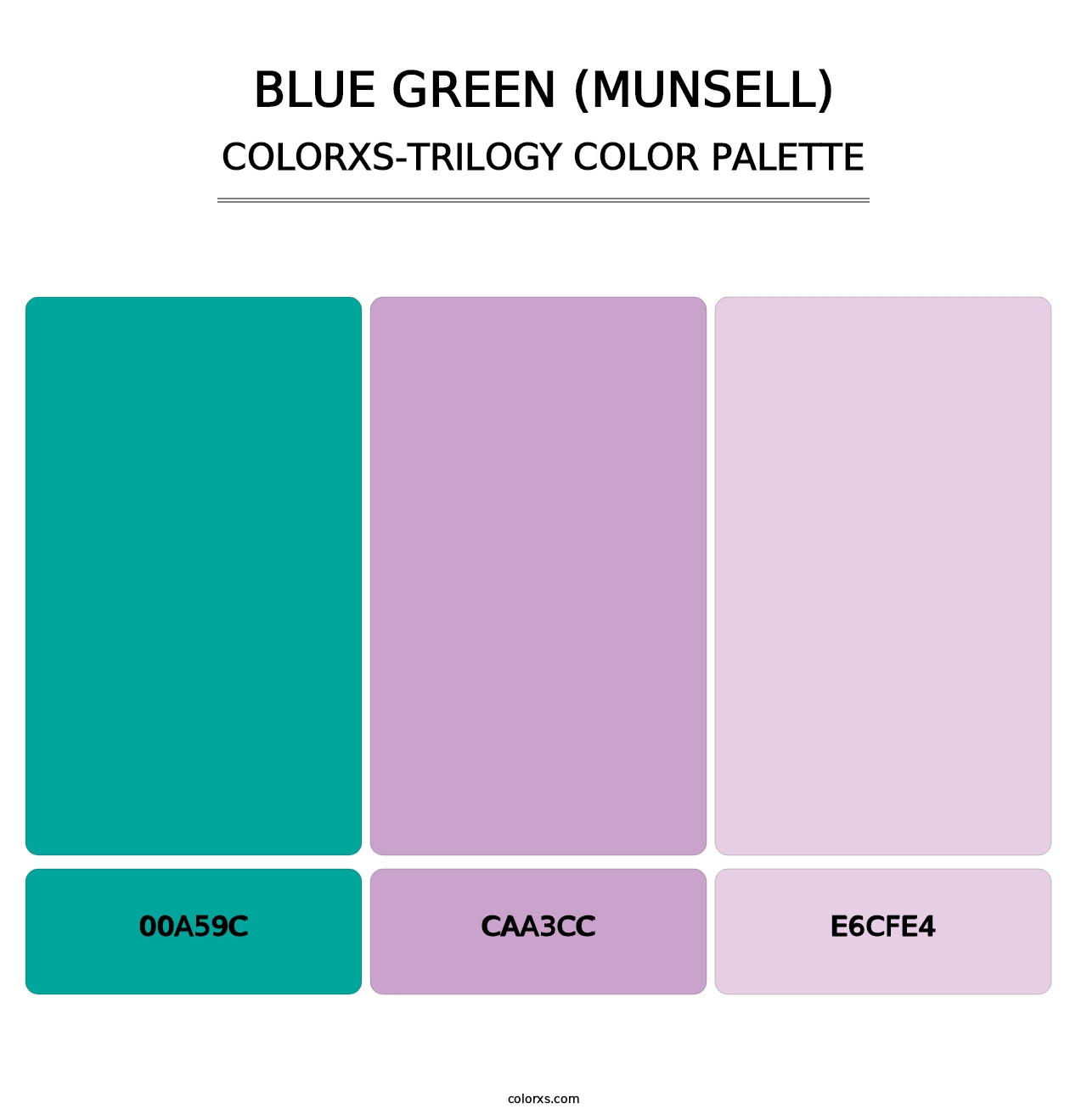 Blue Green (Munsell) - Colorxs Trilogy Palette