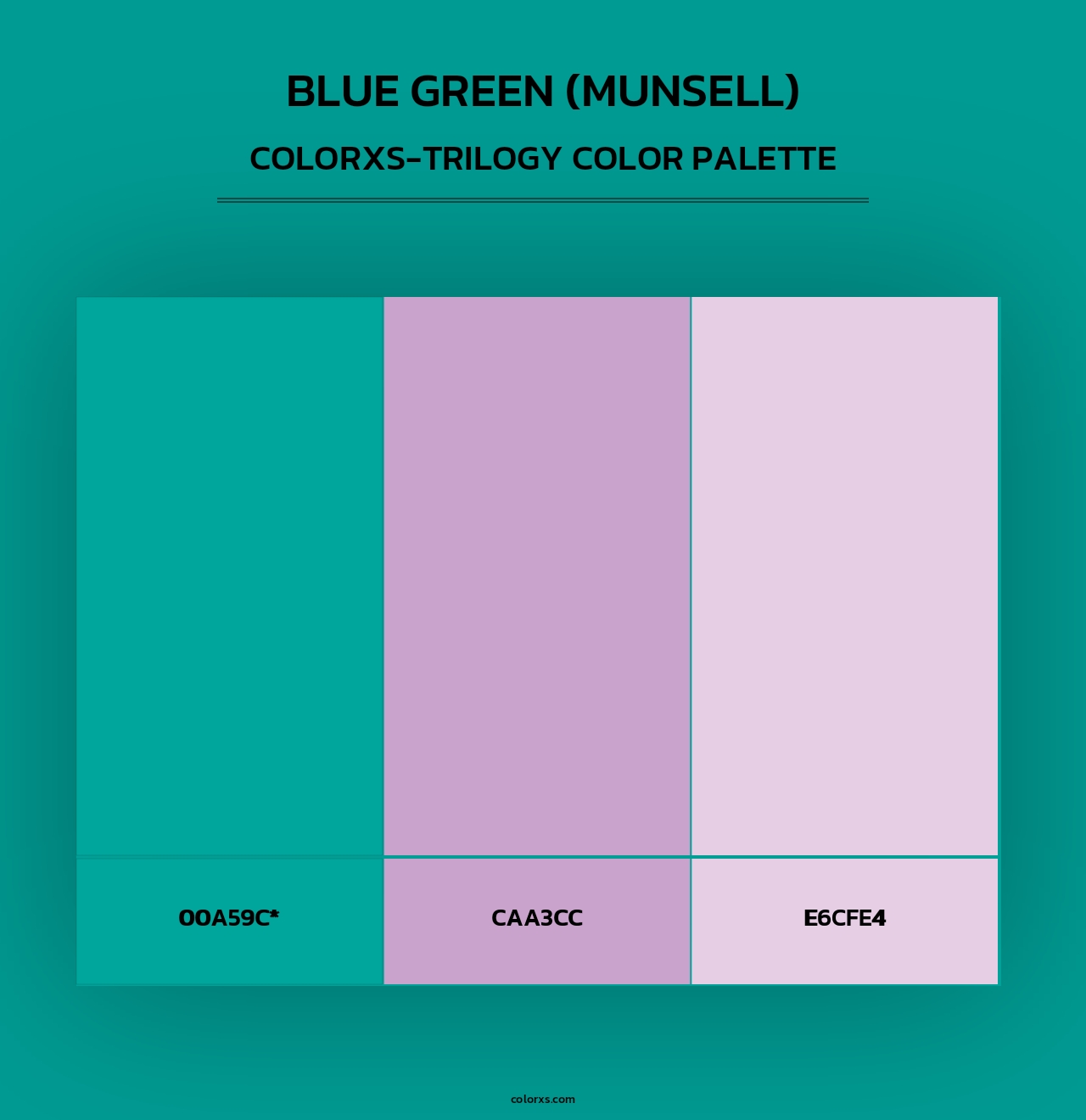Blue Green (Munsell) - Colorxs Trilogy Palette