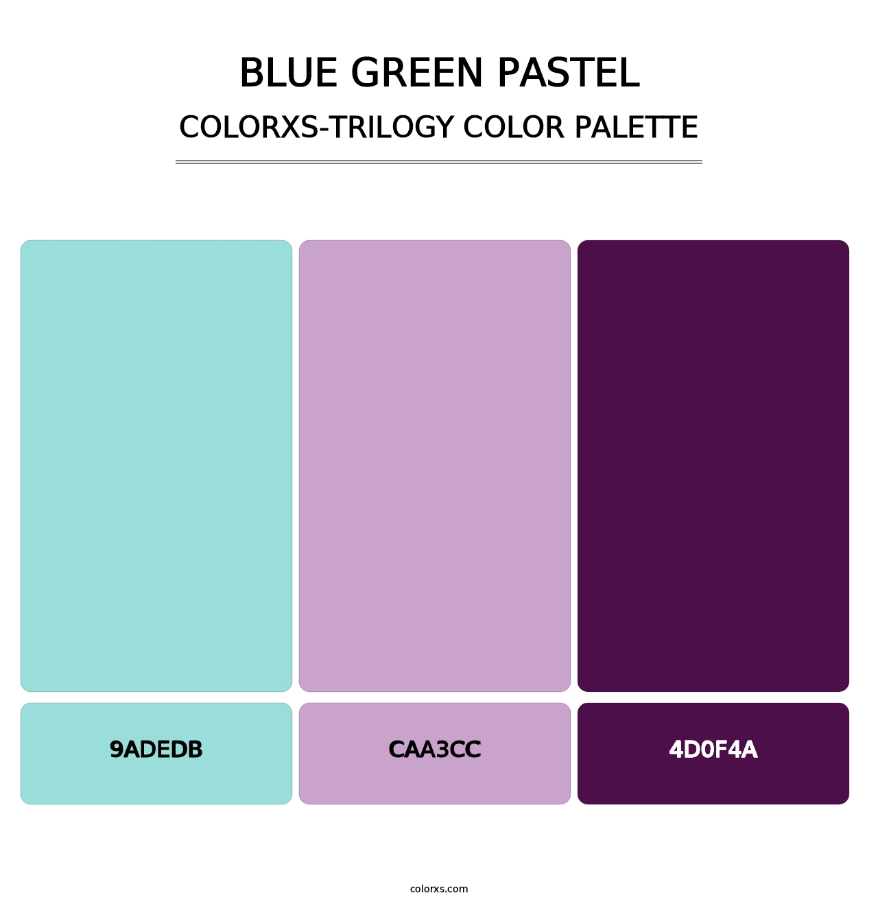 Blue Green Pastel - Colorxs Trilogy Palette