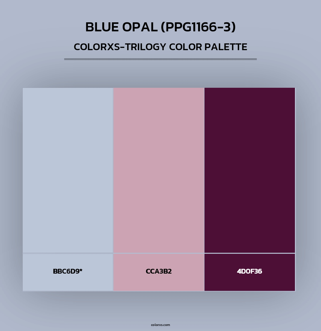 Blue Opal (PPG1166-3) - Colorxs Trilogy Palette