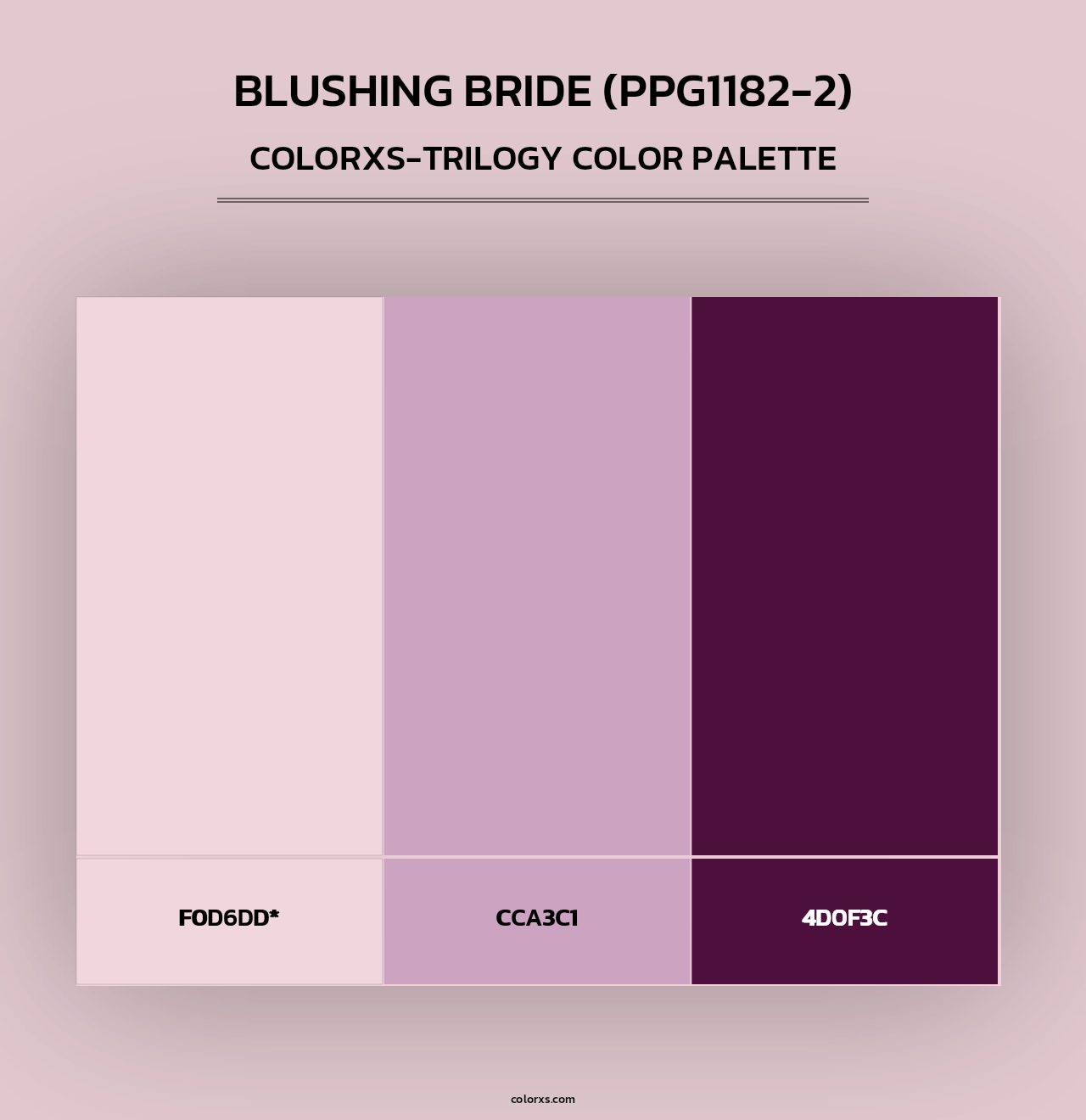 Blushing Bride (PPG1182-2) - Colorxs Trilogy Palette
