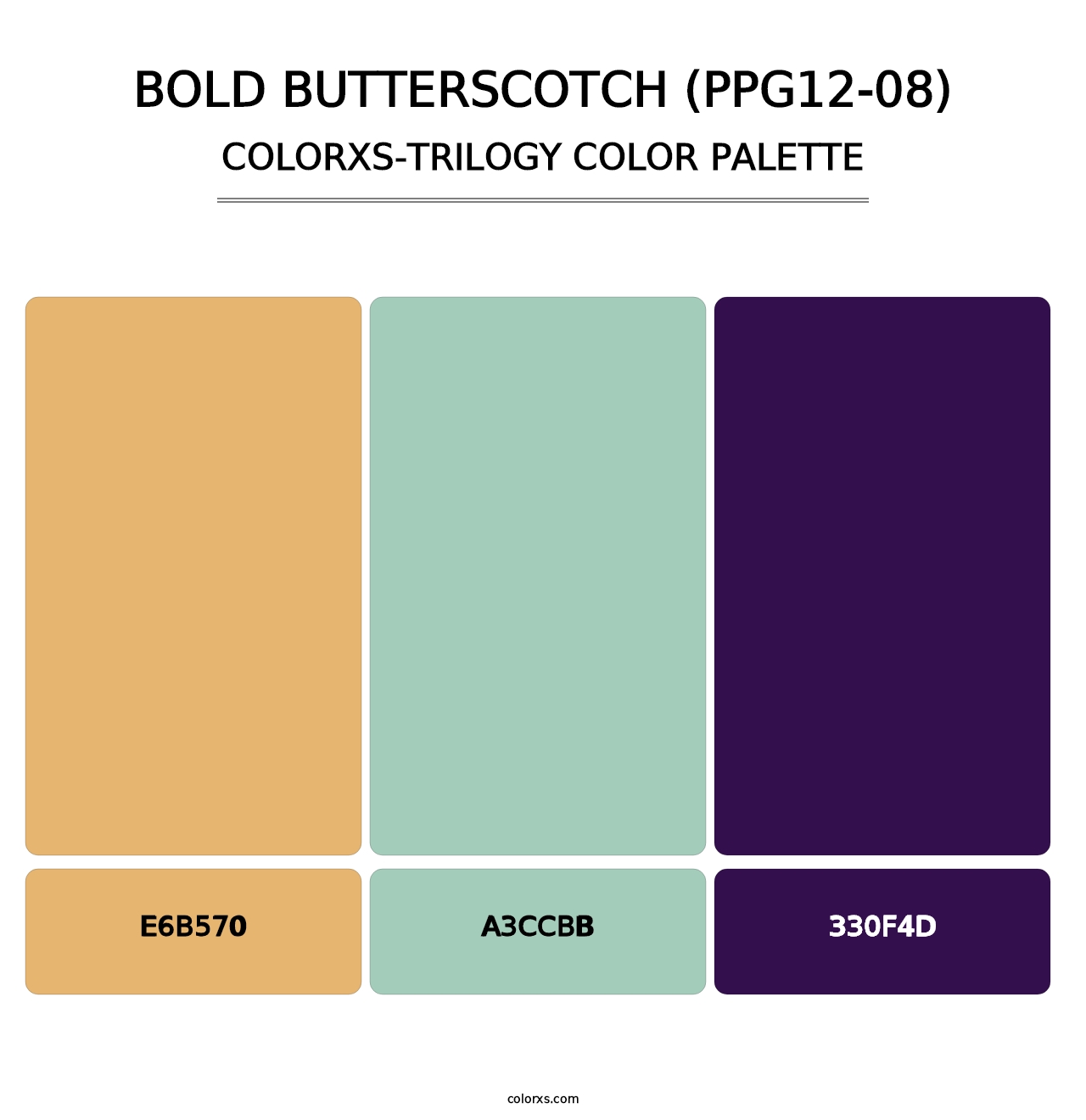 Bold Butterscotch (PPG12-08) - Colorxs Trilogy Palette