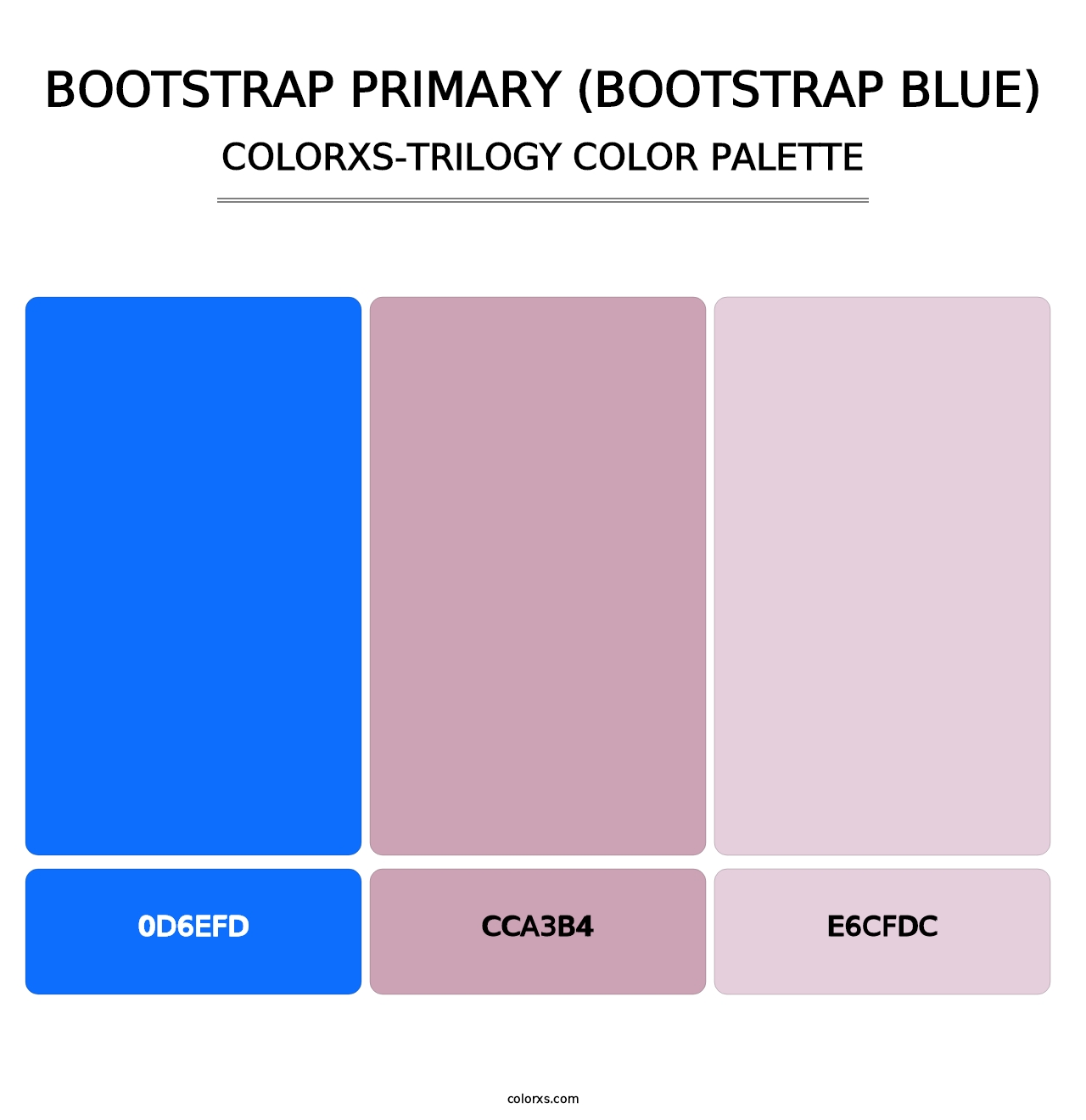 Bootstrap Primary (Bootstrap Blue) - Colorxs Trilogy Palette