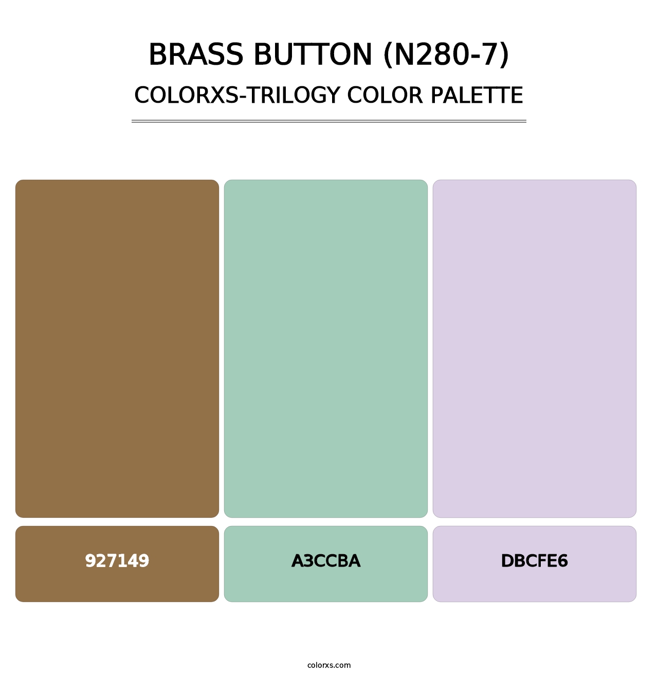 Brass Button (N280-7) - Colorxs Trilogy Palette