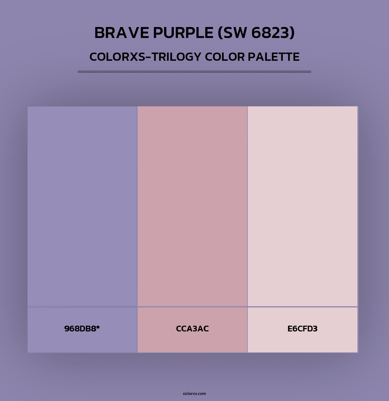 Brave Purple (SW 6823) - Colorxs Trilogy Palette