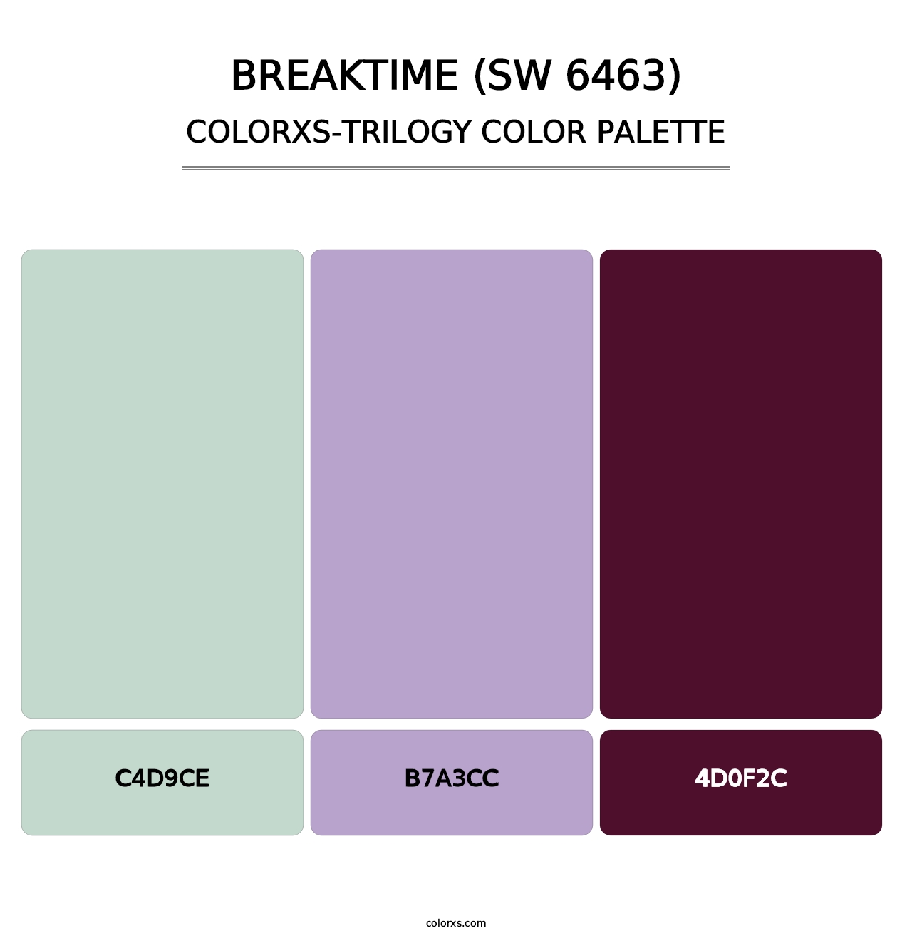 Breaktime (SW 6463) - Colorxs Trilogy Palette