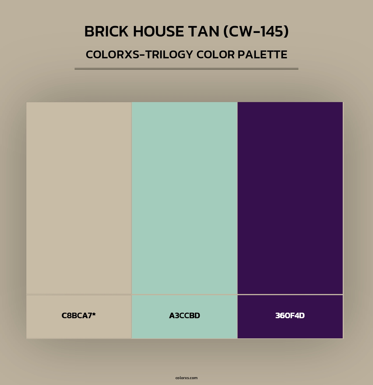 Brick House Tan (CW-145) - Colorxs Trilogy Palette