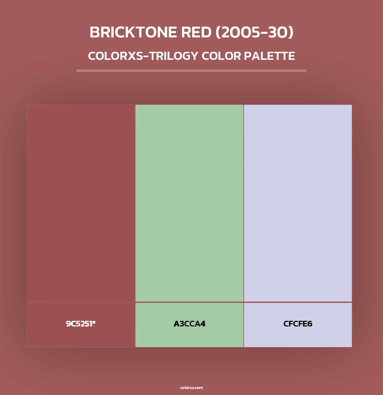 Bricktone Red (2005-30) - Colorxs Trilogy Palette