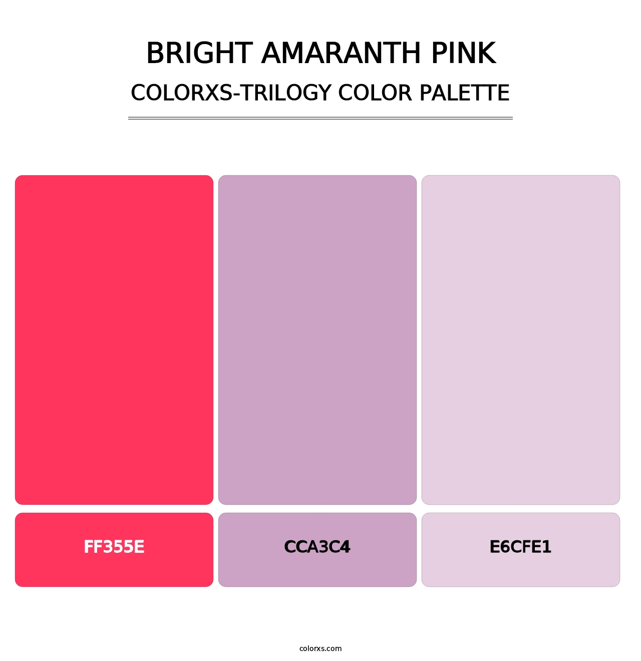 Bright Amaranth Pink - Colorxs Trilogy Palette