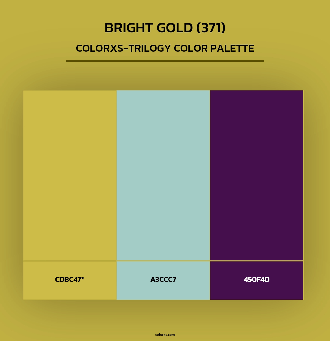 Bright Gold (371) - Colorxs Trilogy Palette
