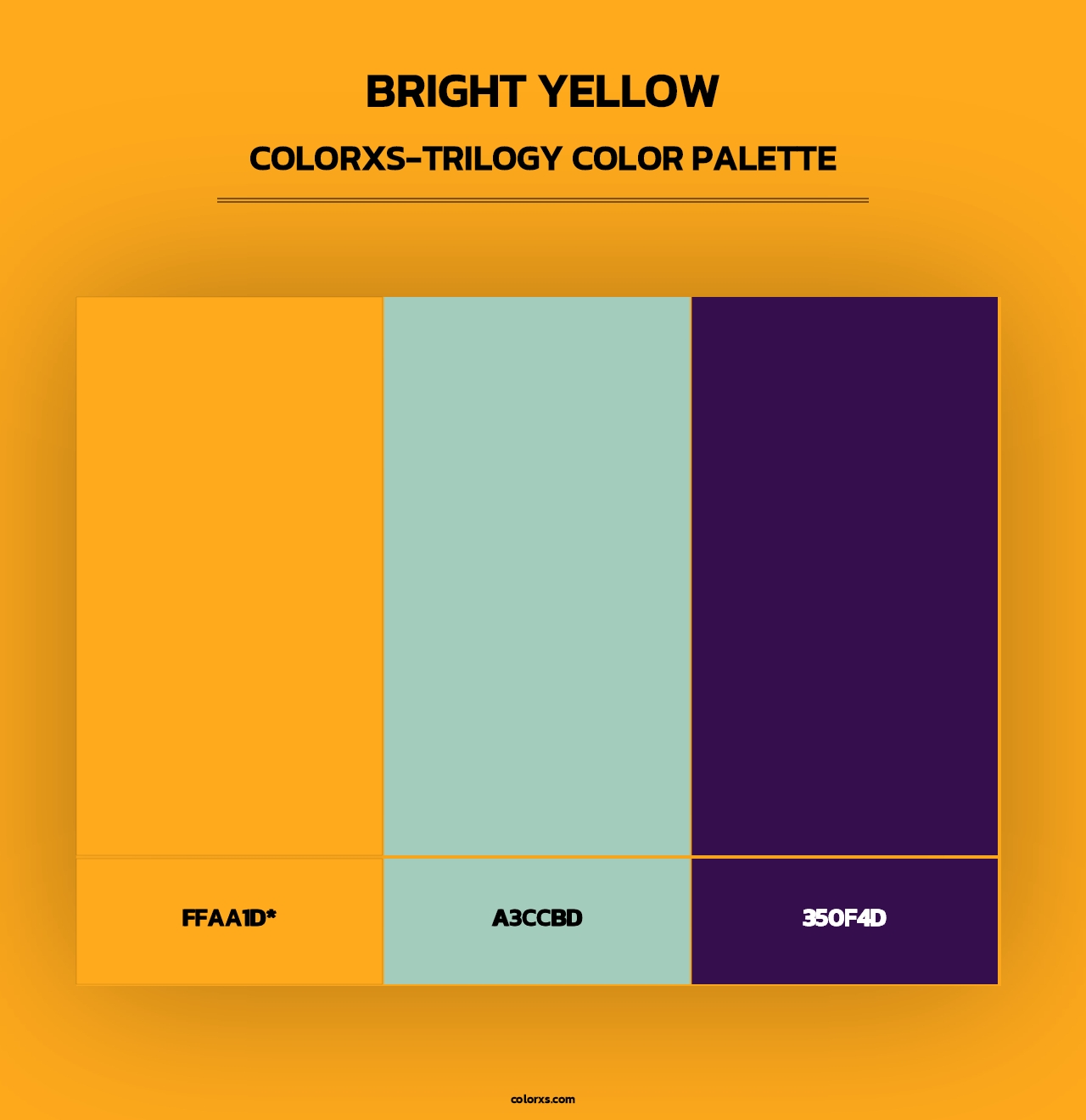 Bright Yellow - Colorxs Trilogy Palette