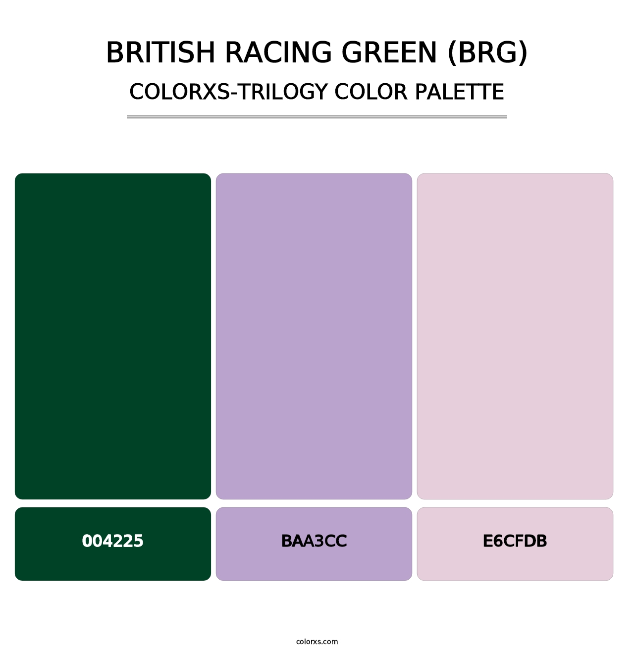 British Racing Green (BRG) - Colorxs Trilogy Palette