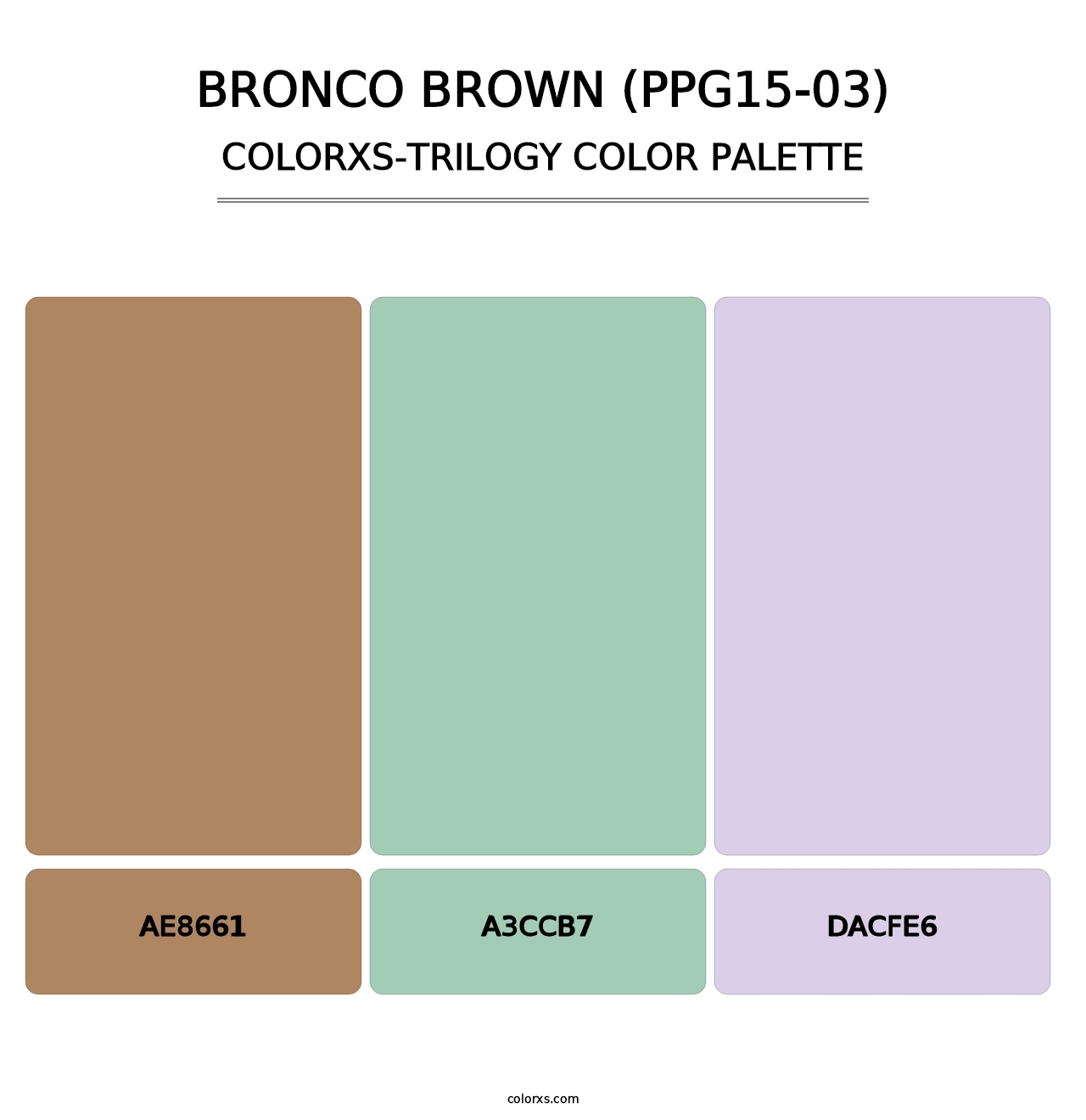 Bronco Brown (PPG15-03) - Colorxs Trilogy Palette