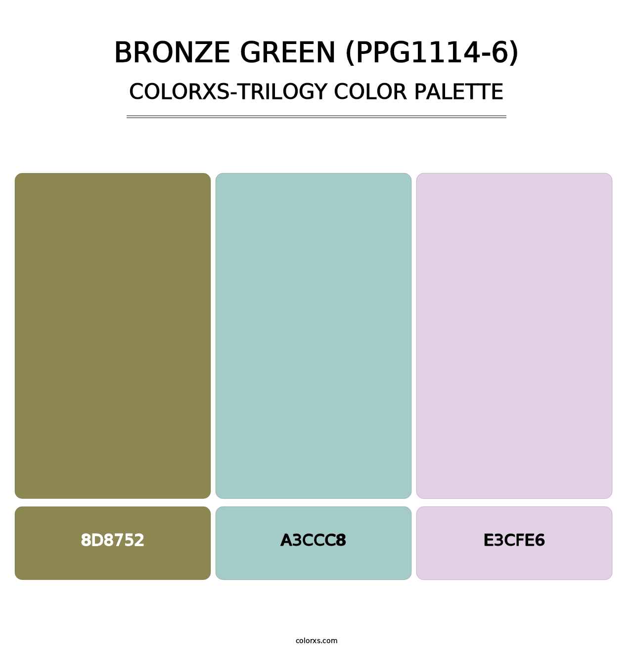 Bronze Green (PPG1114-6) - Colorxs Trilogy Palette