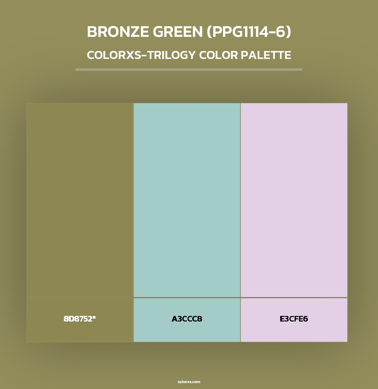 Bronze Green (PPG1114-6) - Colorxs Trilogy Palette