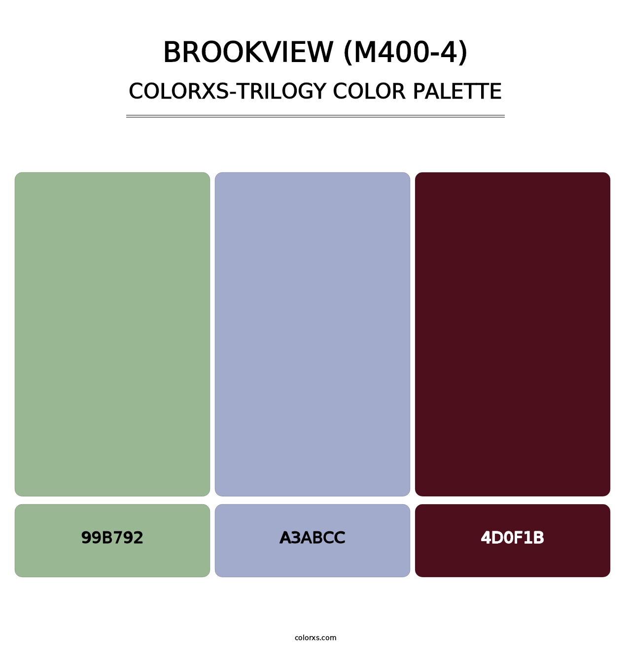 Brookview (M400-4) - Colorxs Trilogy Palette