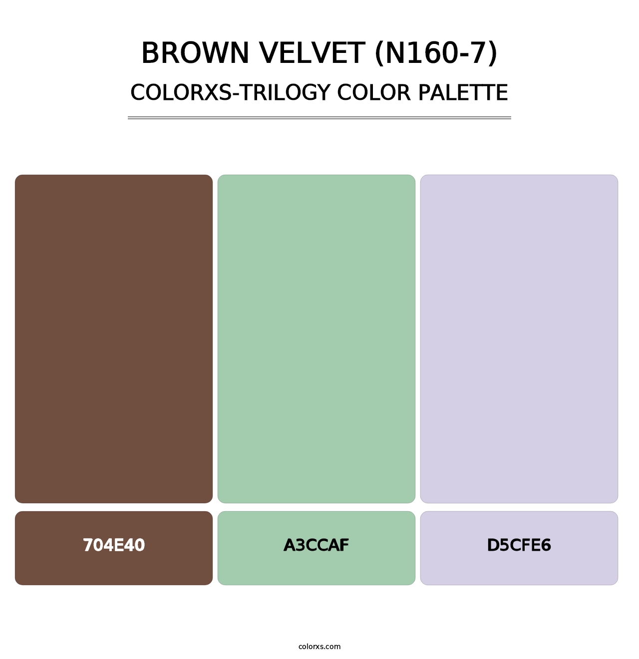 Brown Velvet (N160-7) - Colorxs Trilogy Palette