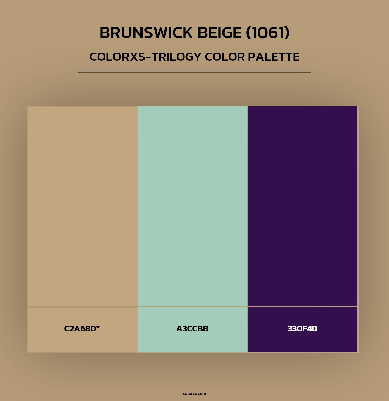 Brunswick Beige (1061) - Colorxs Trilogy Palette