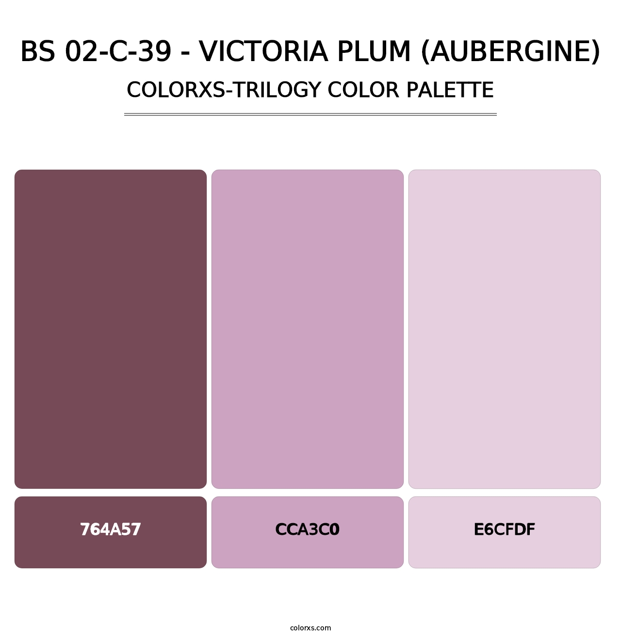 BS 02-C-39 - Victoria Plum (Aubergine) - Colorxs Trilogy Palette