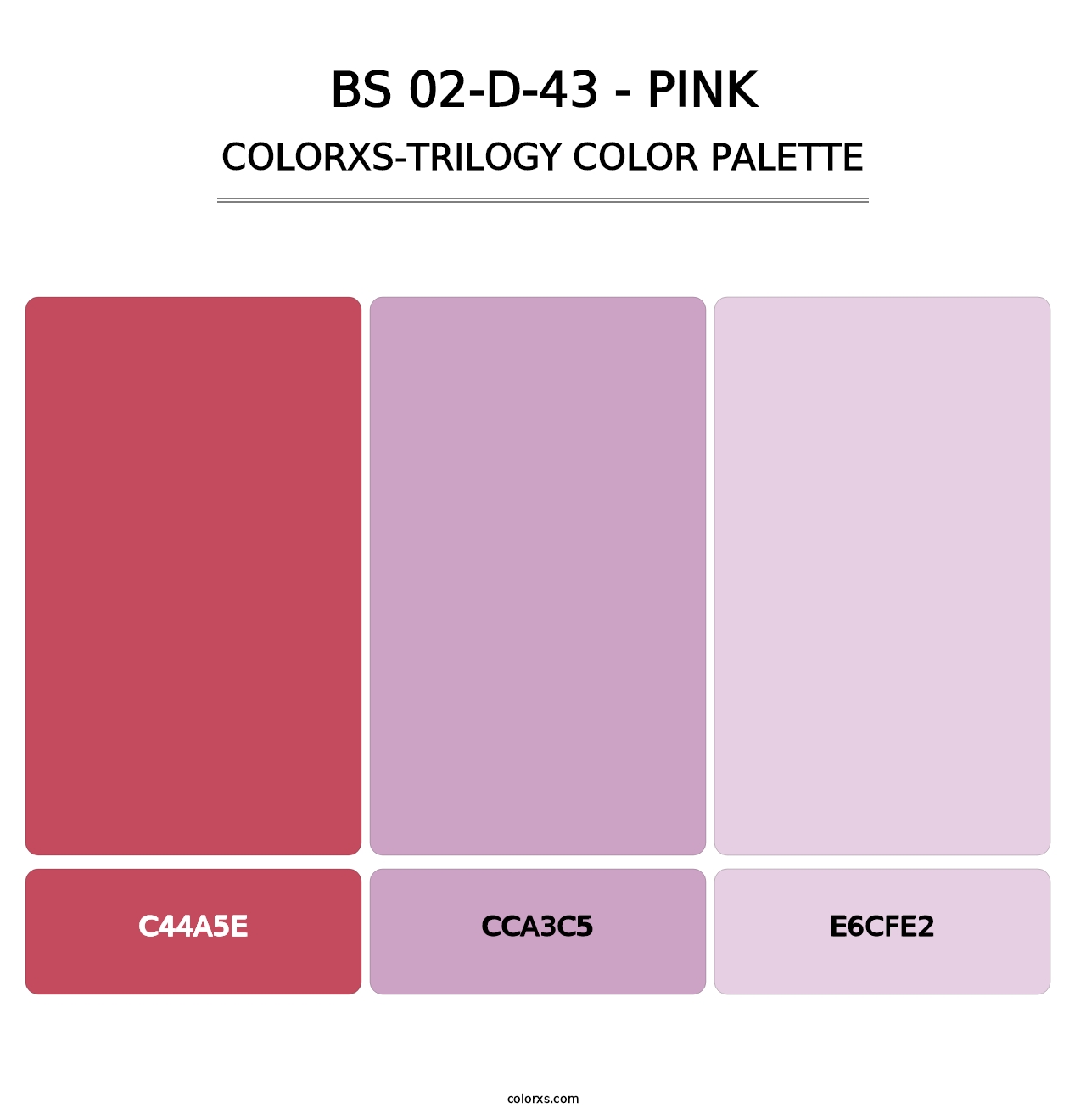 BS 02-D-43 - Pink - Colorxs Trilogy Palette
