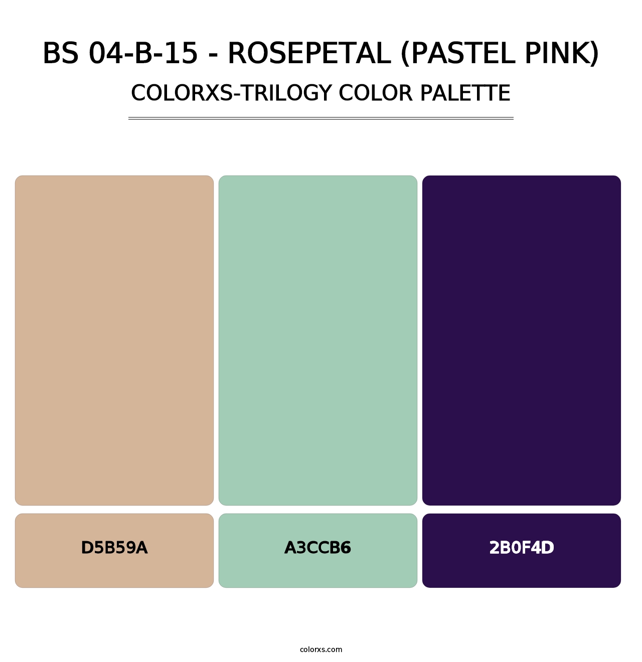BS 04-B-15 - Rosepetal (Pastel Pink) - Colorxs Trilogy Palette